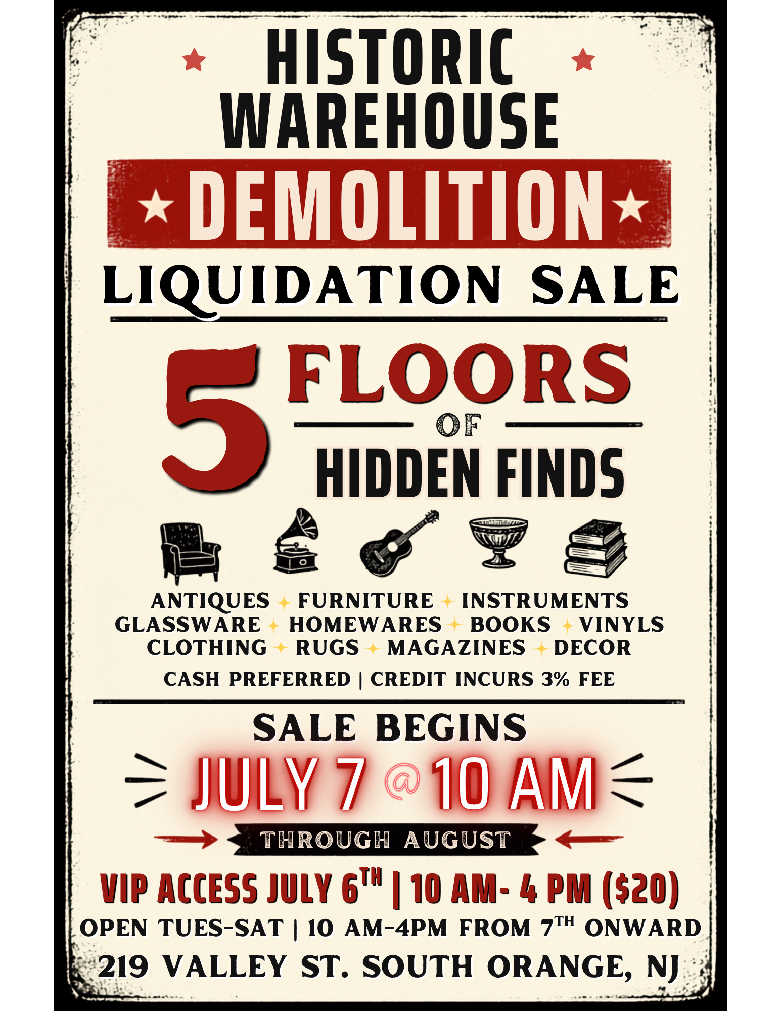 Historic Warehouse Liquidation SALE
