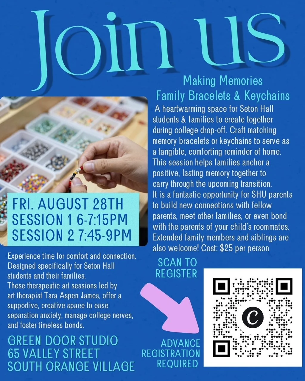 Green Door Studio Seton Hall Making Memories (Family Bracelets & Keychains)
