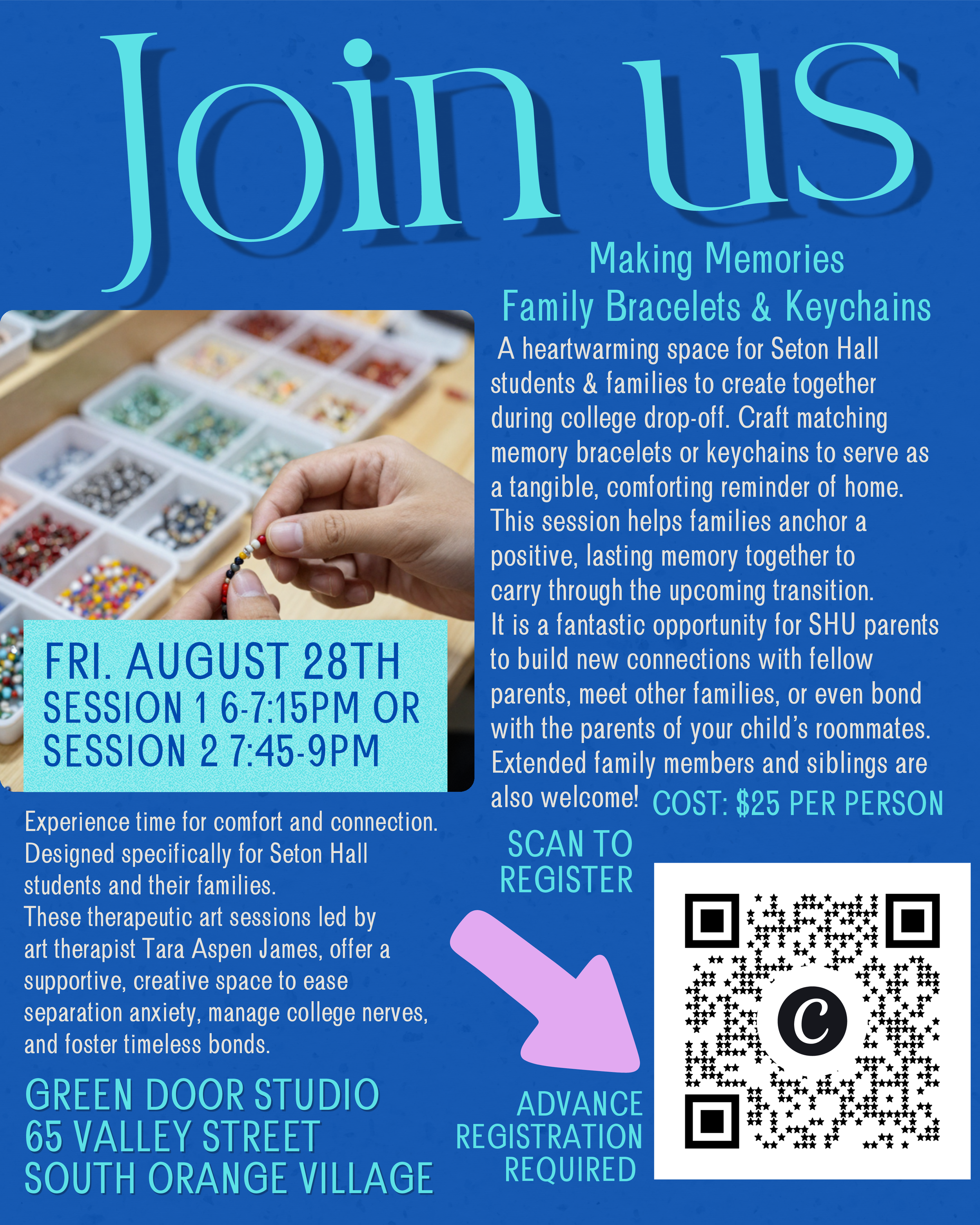 Green Door Studio Seton Hall Making Memories (Family Bracelets & Keychains)