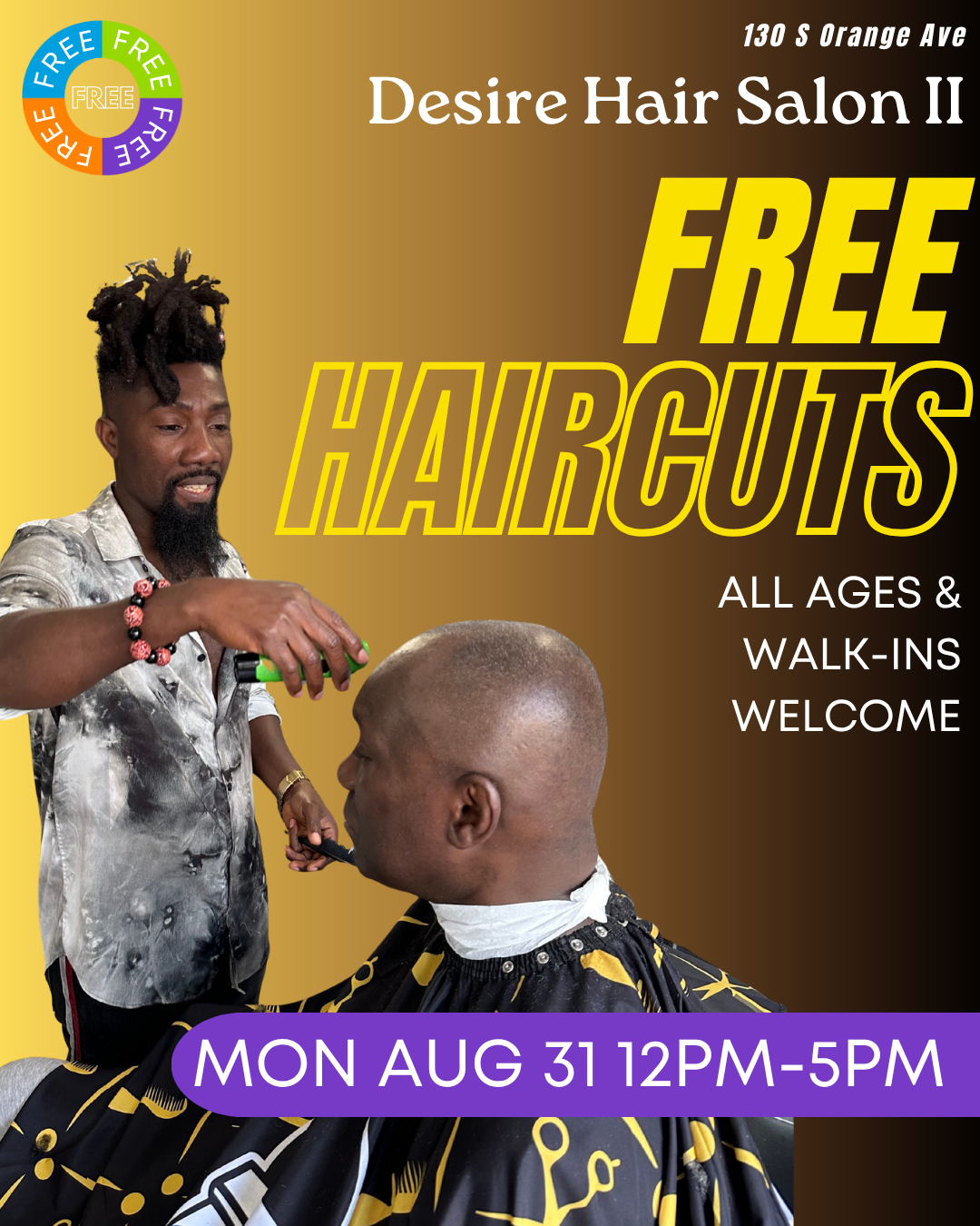 Free Haircuts with Desire Hair Salon II