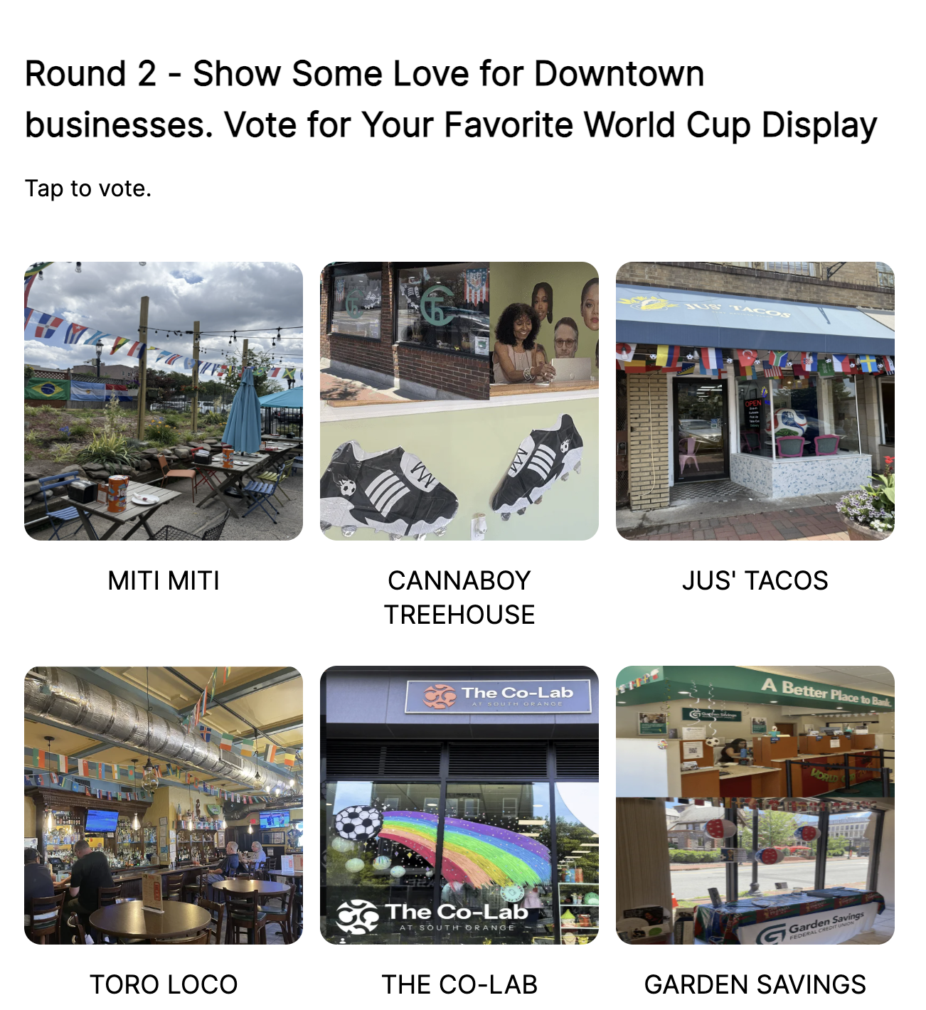 WORLD CUP STOREFRONT SHOWDOWN - ROUND 2