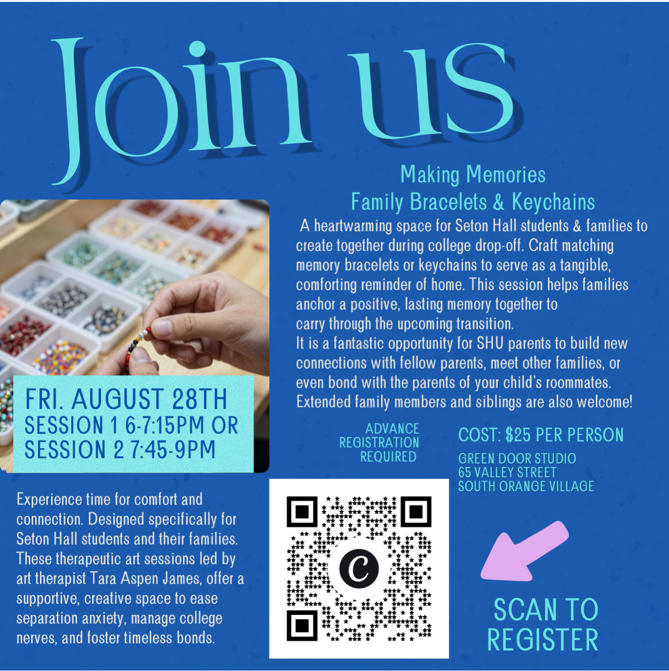 Green Door Studio Seton Hall Making Memories (Family Bracelets & Keychains)