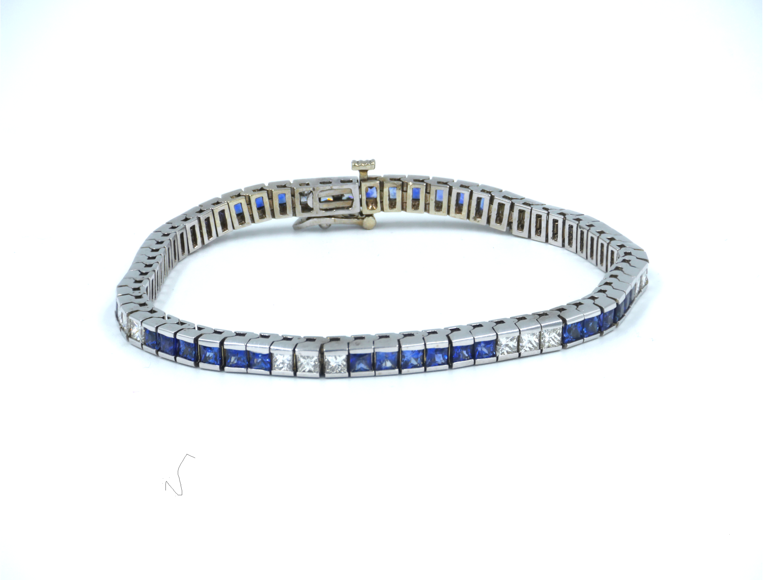 Amazon.com: Miracle Set Diamond Tennis Bracelet .925 Sterling Silver 1/10  Cttw Halo Links (I-J Color, I2-I3 Clarity) - 7-1/4