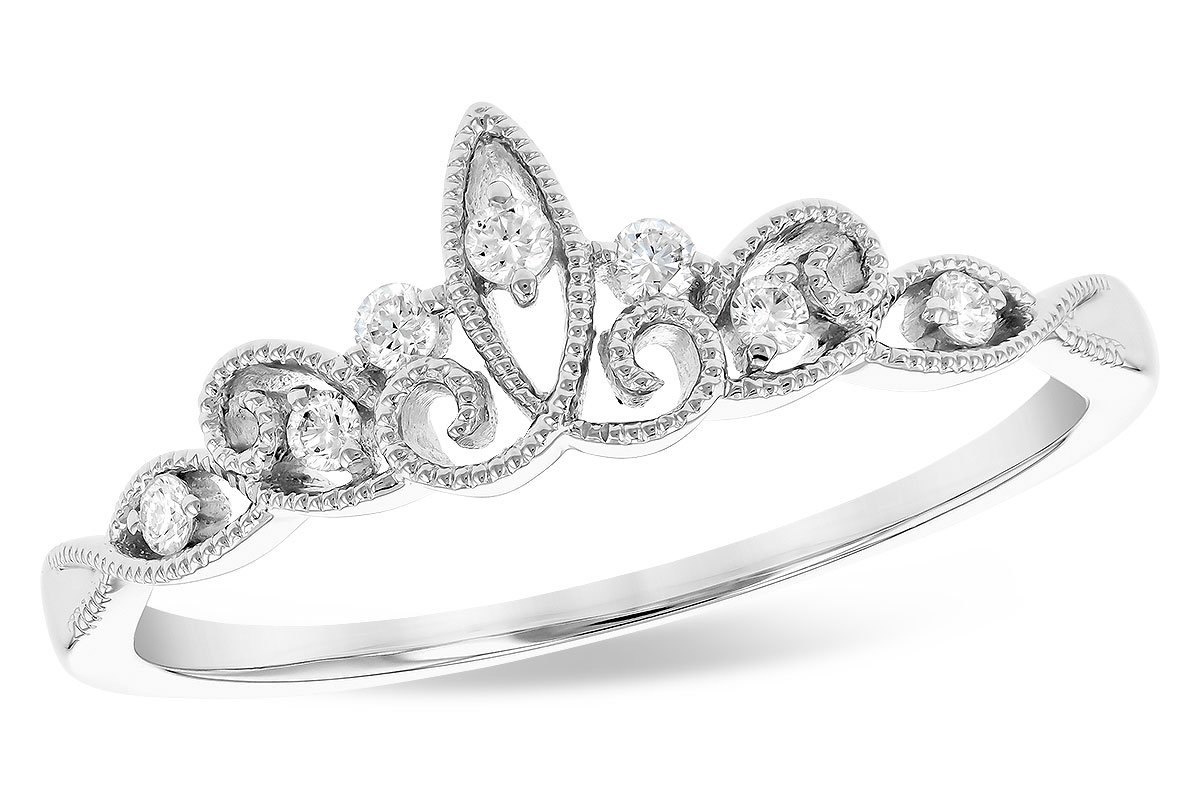 Round Cut Simulated Multi Stone Snow White Princess Style Engagement  Wedding Crown Ring In 14k White Gold Over Sterling Silver With Ring Size  13.5 - Walmart.com