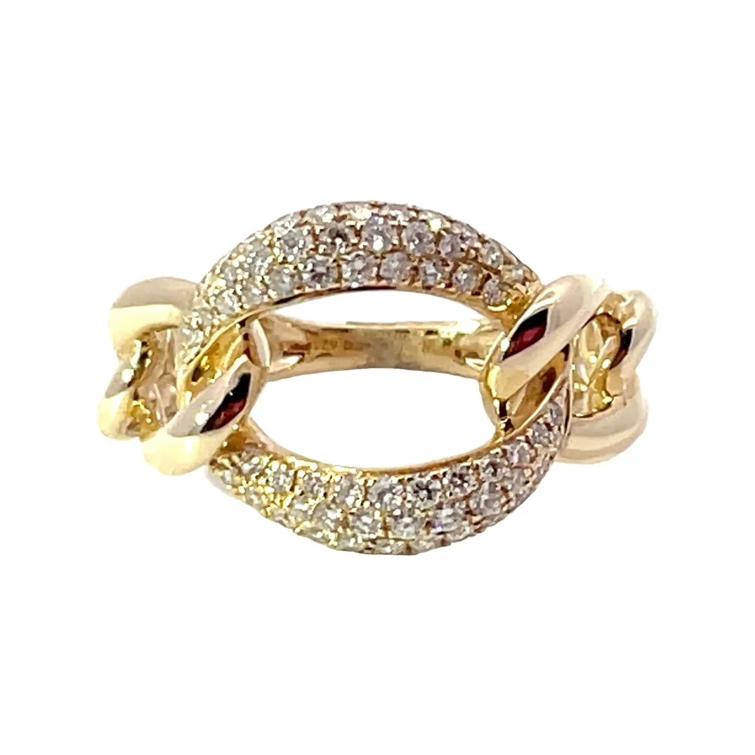 14K Yellow Gold Diamond Ring