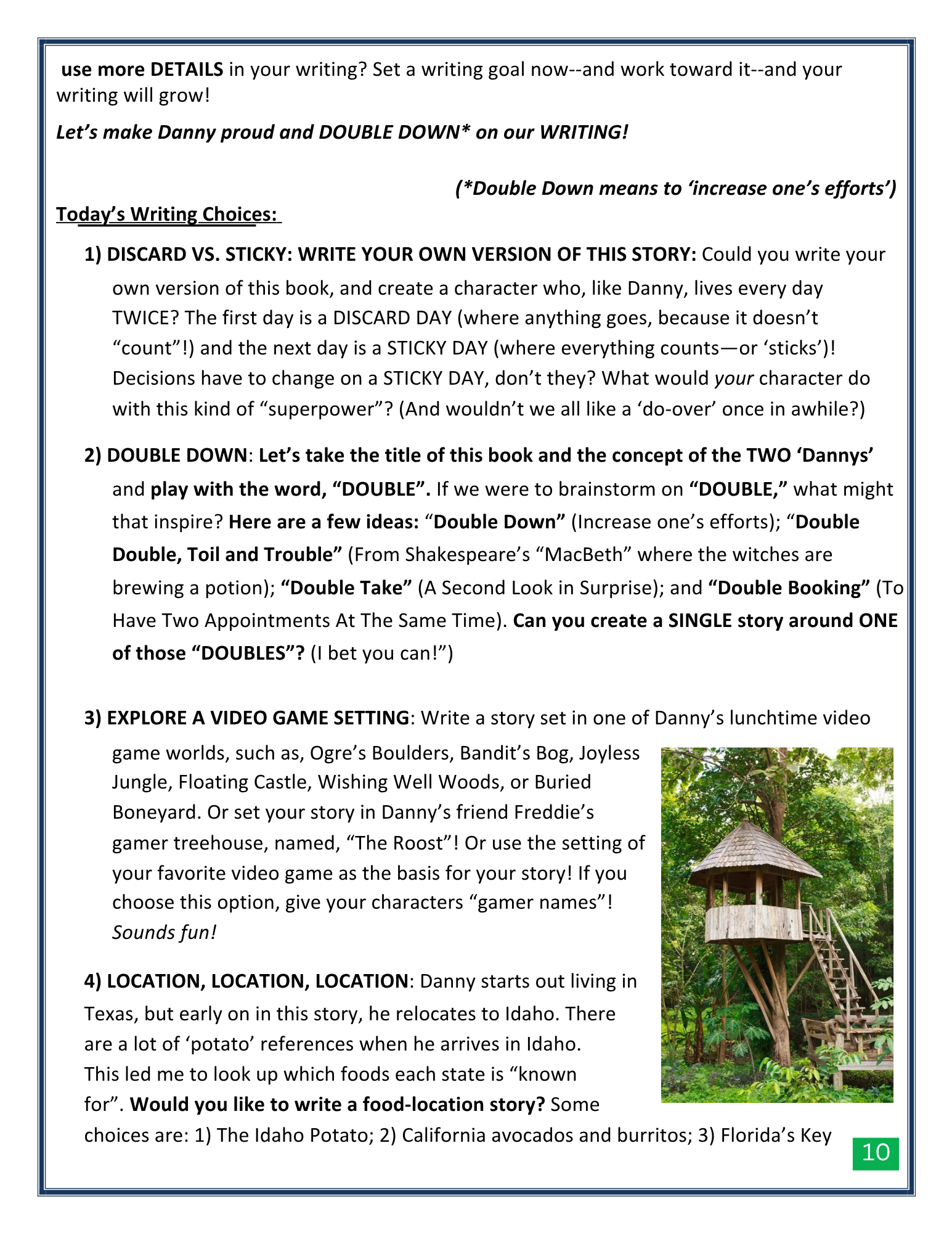 The Double Life of Danny Day_, Mike Thayer, Writing Worksheet, Page 2 of 3.png