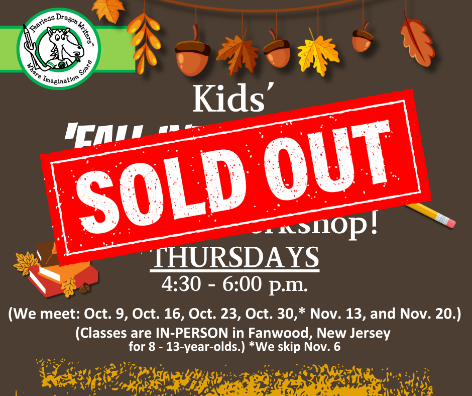 "Fall Into Writing": Fall 2025 (In-Person) Kids' Writing Workshop -- THURSDAYS