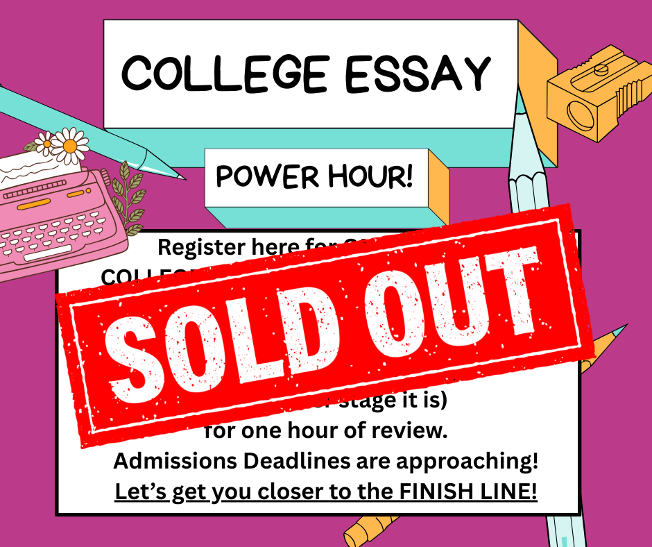 College Admissions Essay: 'POWER HOUR' REVIEW!
