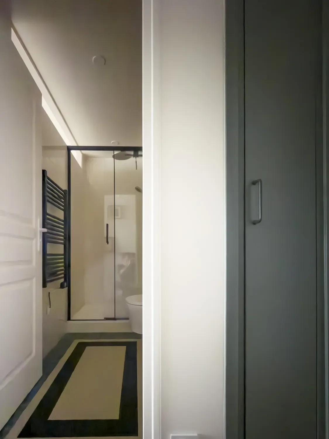 Entrée avec sol vitré, architecte d'intérieur à Paris 12e