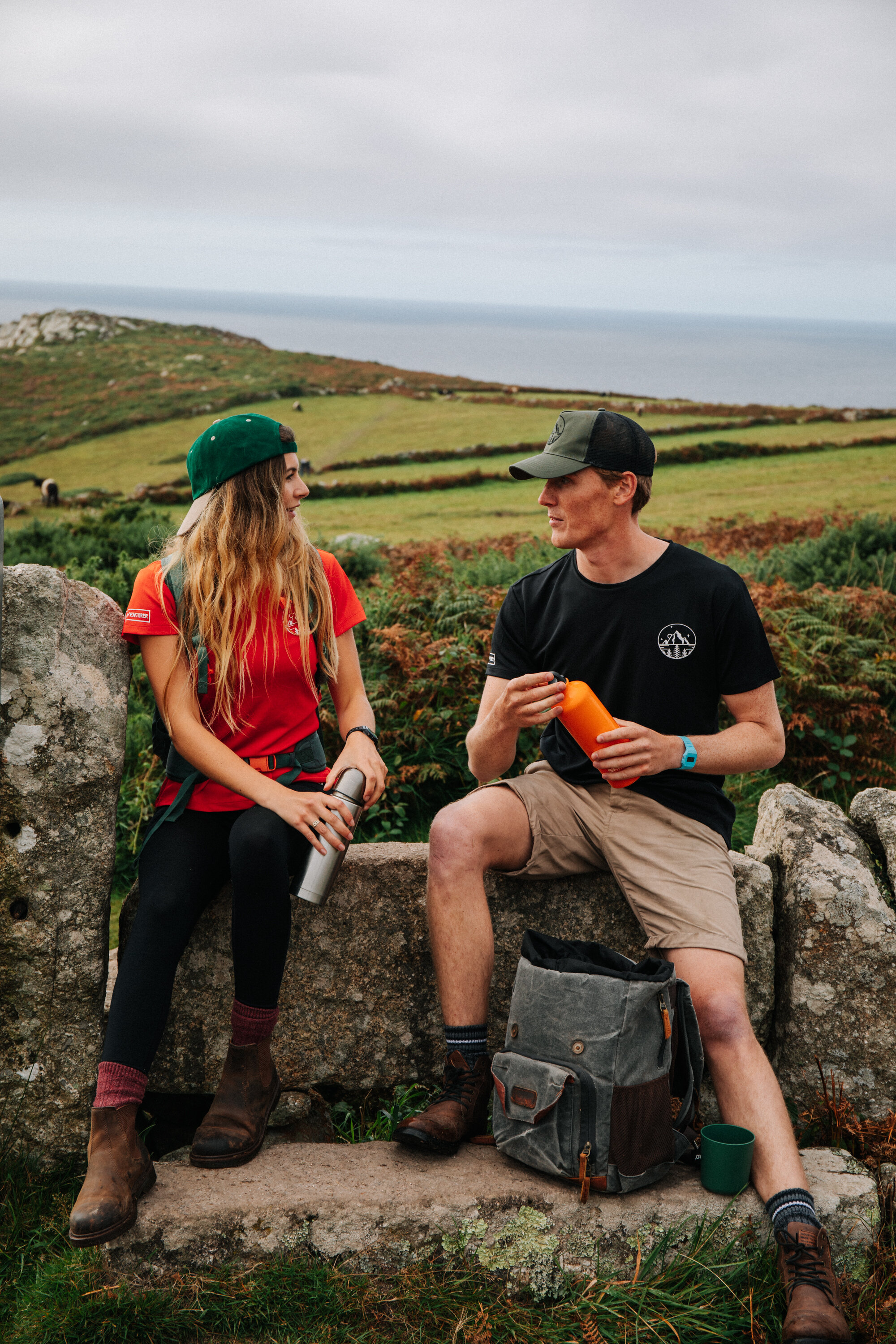 Couple Hiking Not the Safe Route UK Commercial Photography