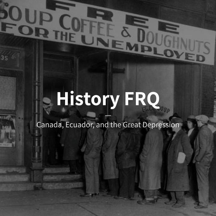 Canada, Ecuador, and the Great Depression