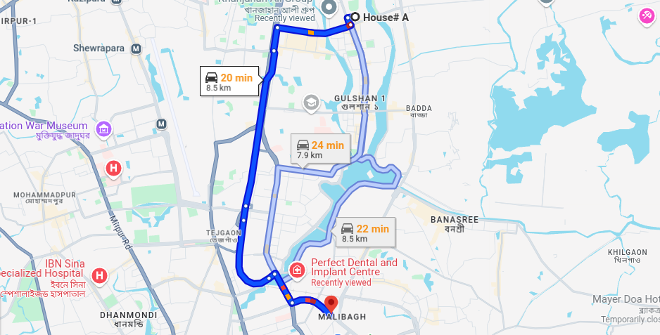 Collage showing Dijkstra’s algorithm applications: shortest route on a map, network routing diagram, delivery route optimization, and social network connections.