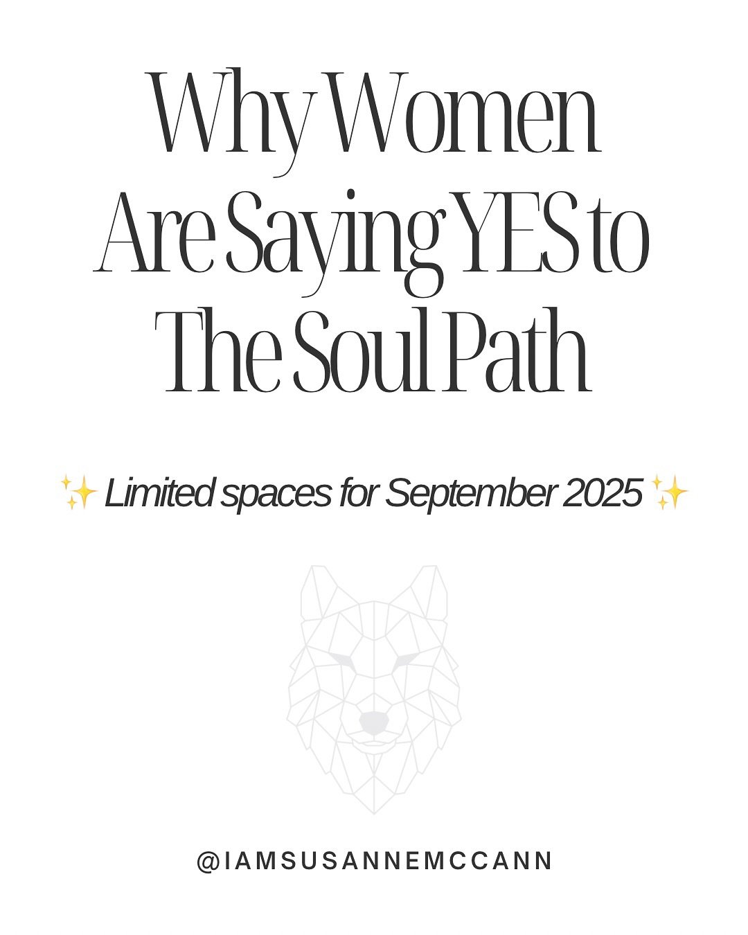 ⸻

I see you&hellip;
Holding so much.
Longing for more.
Ready &mdash; even if it feels tender.

The Soul Path opens again this September.
Only 2 spots for this sacred 1:1 journey.
If you feel the nudge, don&rsquo;t wait. Trust it.

✨ Message me to jo