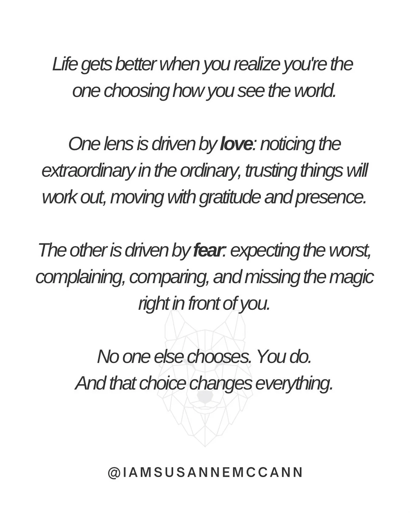 It’s not the world that changes.
It’s the lens you choose to see it through.
Every moment invites a choice: to see through love or fear, openness or defense, trust or tension. The more you practice the loving lens, the more life meets yo