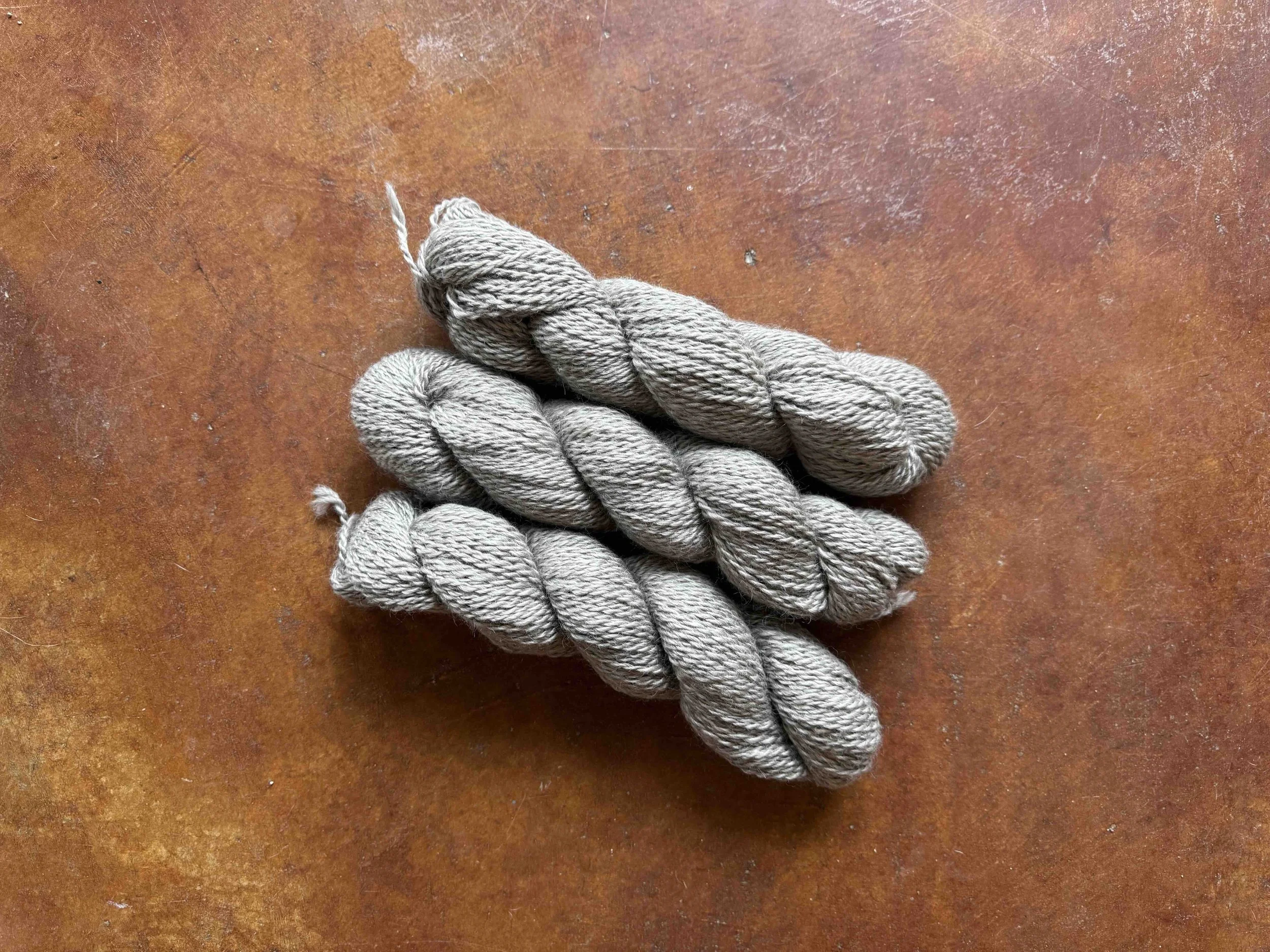 Light Gray Pygora Worsted Weight Yarn