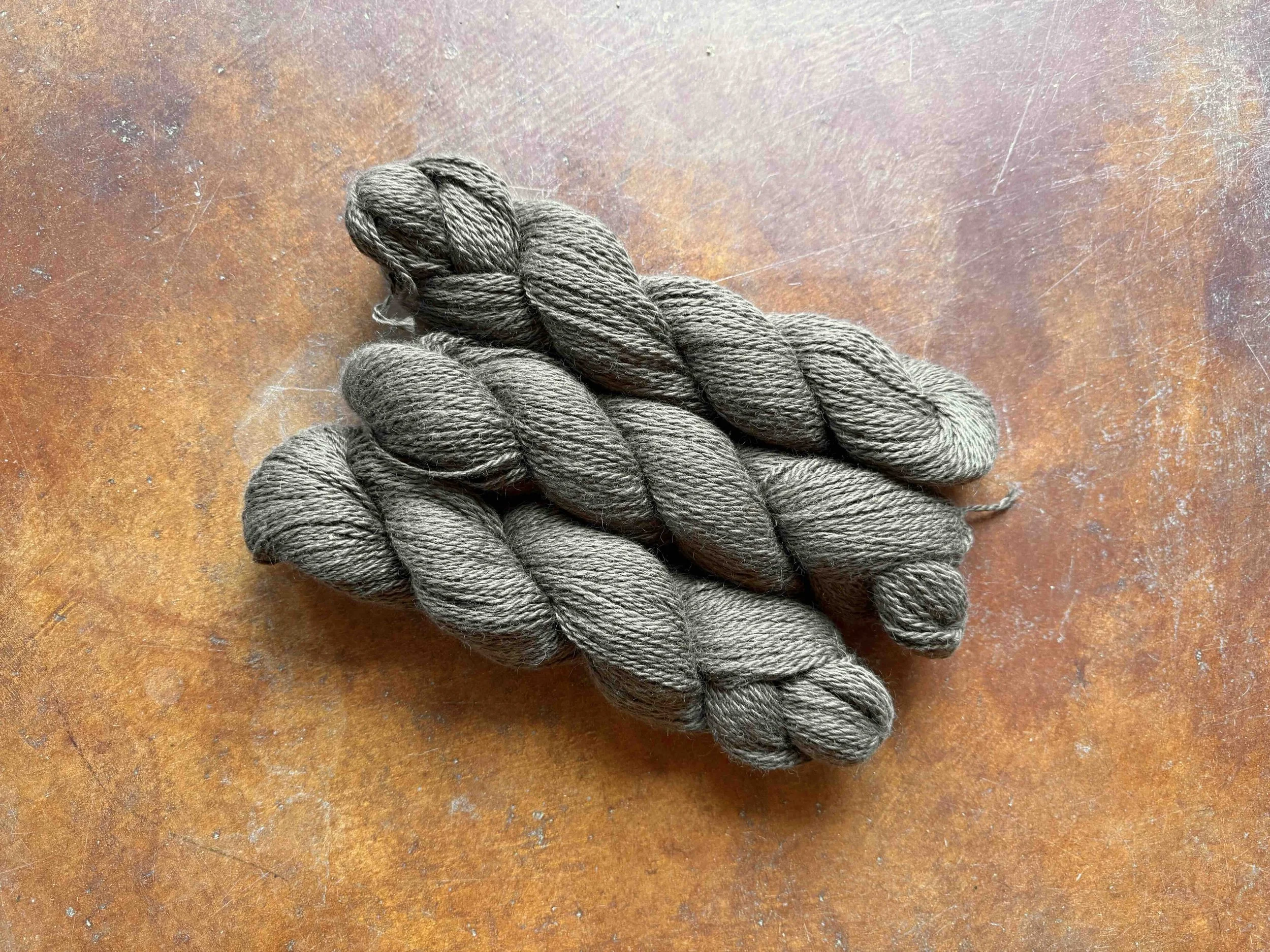 Alpaca/Pygora DK Weight Yarn, Rich Brown
