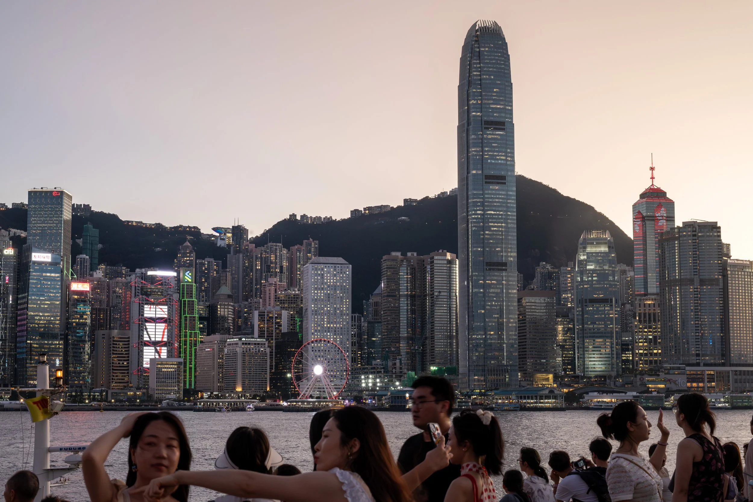 View to Hong Kong Island from Hong Kong Cultural Centre Piazza