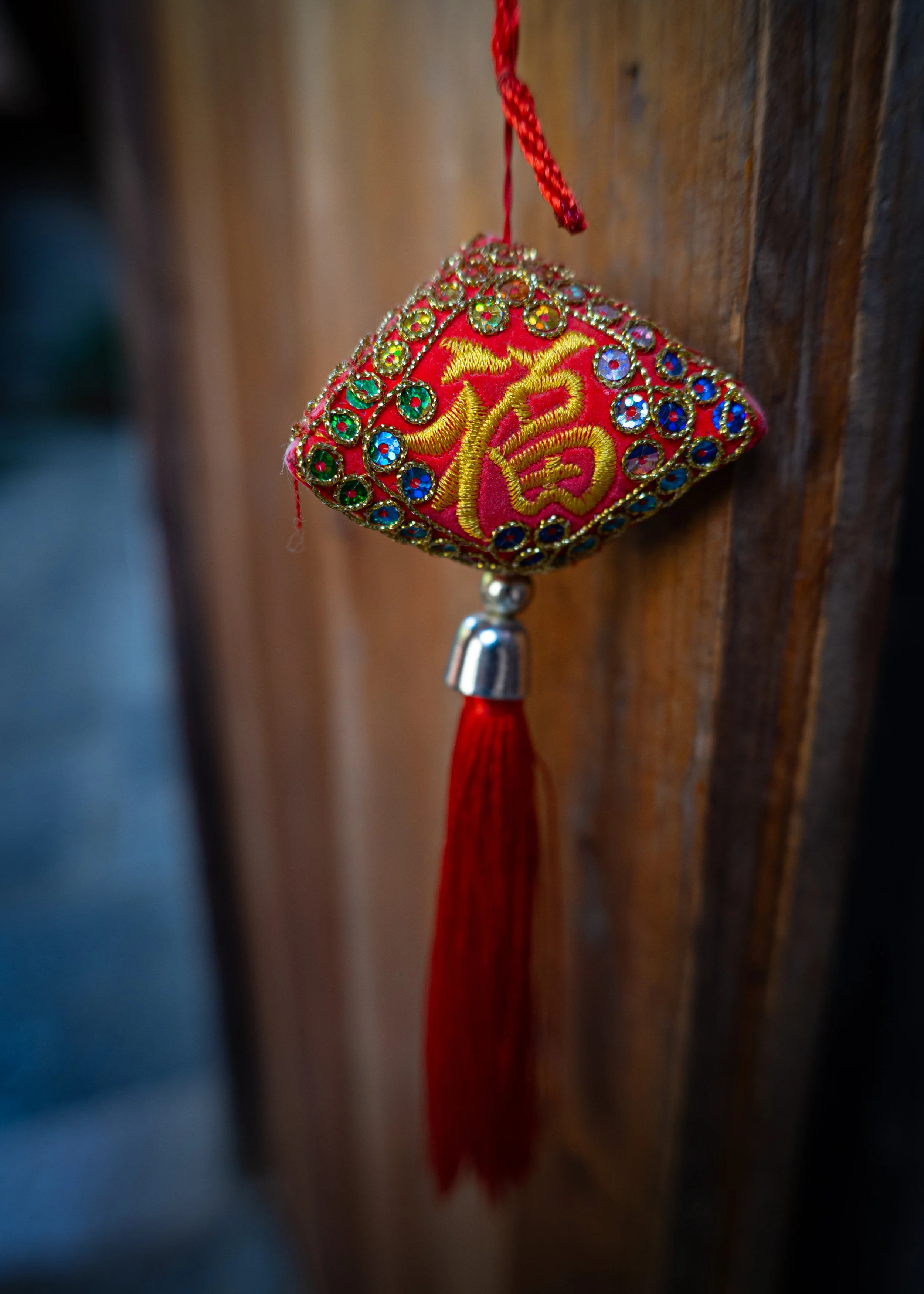 A decoration at Jiuxian ancient village