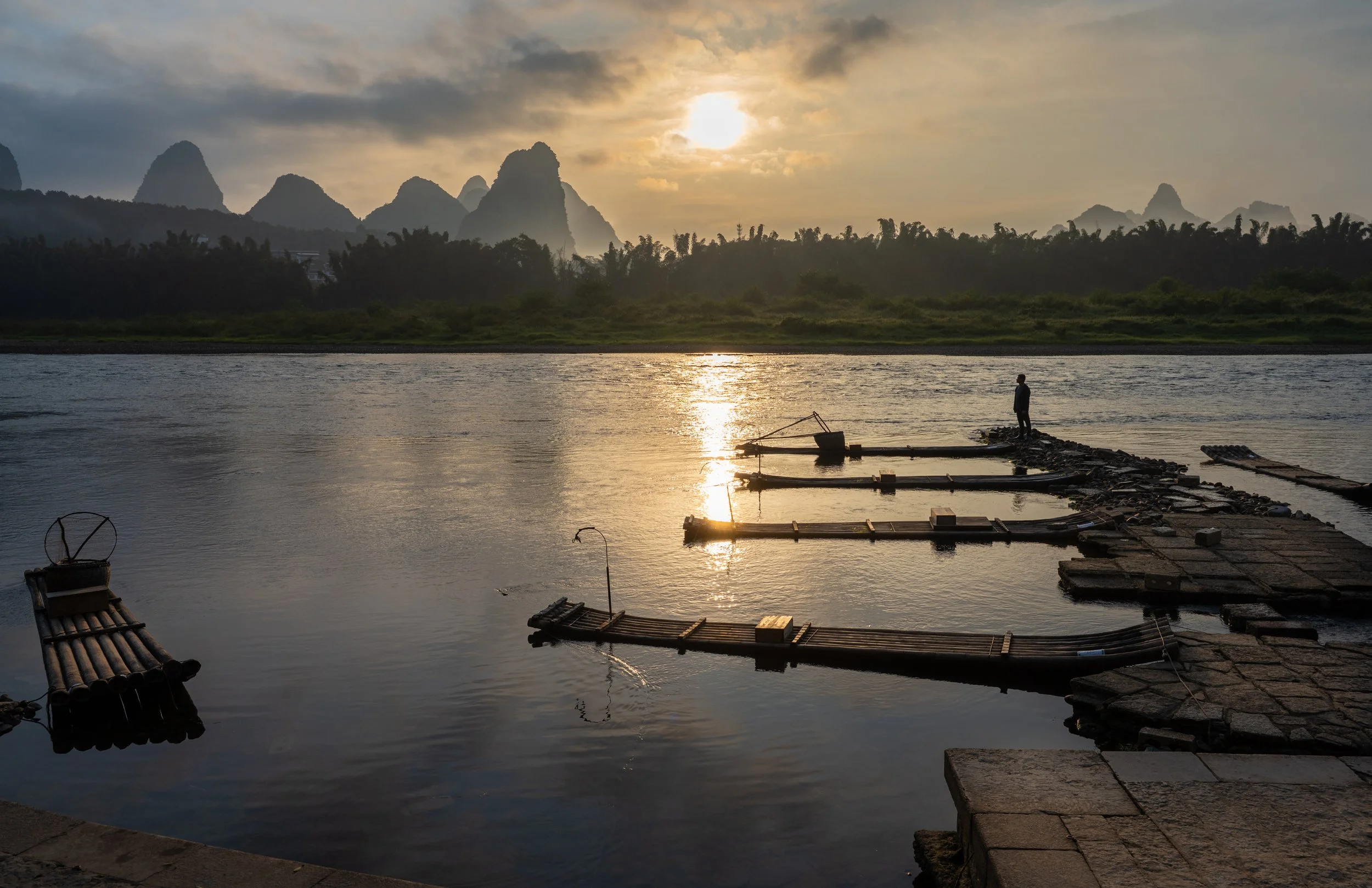 River Li, Yangshuo, Sunrise. Next to my Hotel.