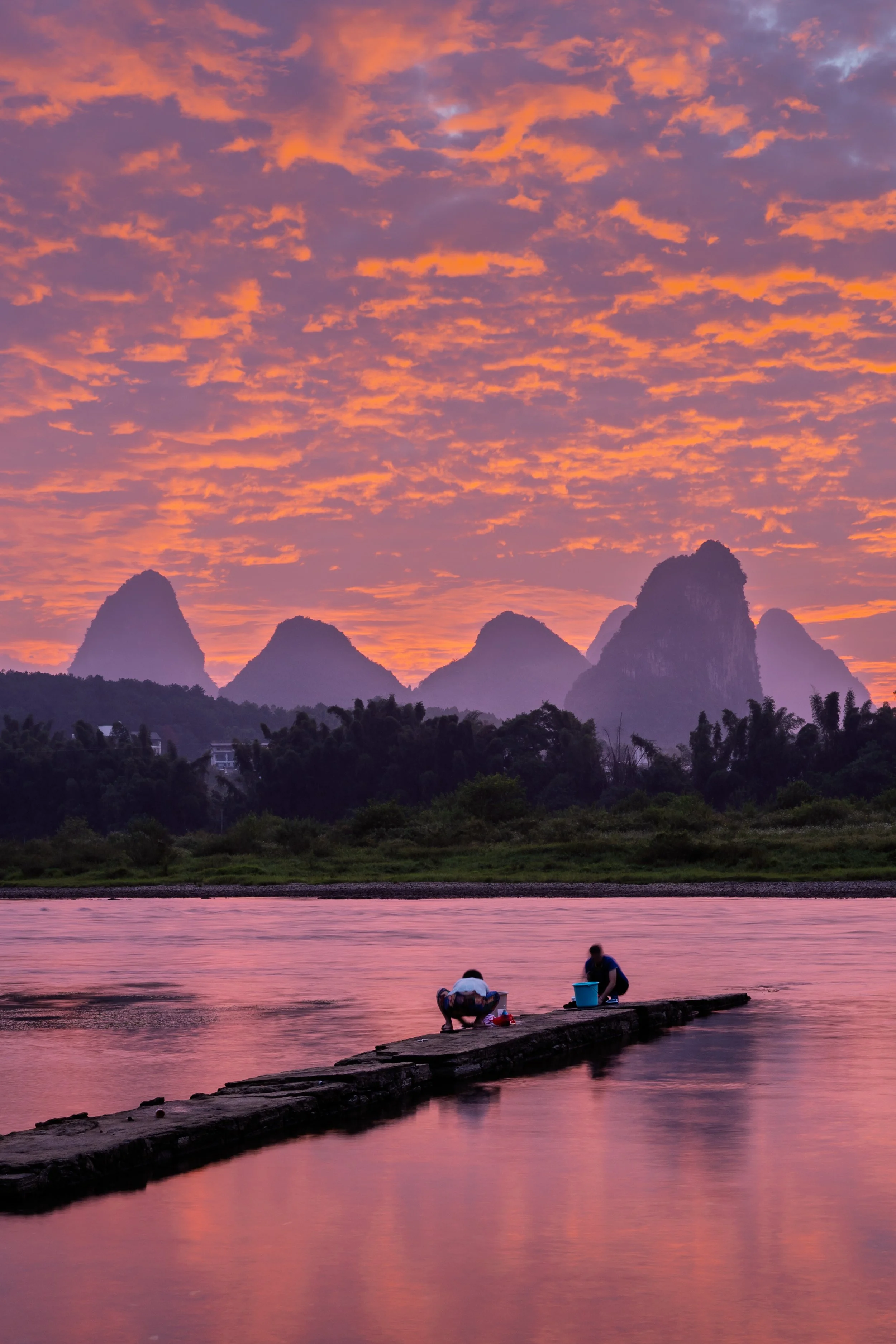 River Li, Yangshuo, Sunrise. Next to my Hotel.