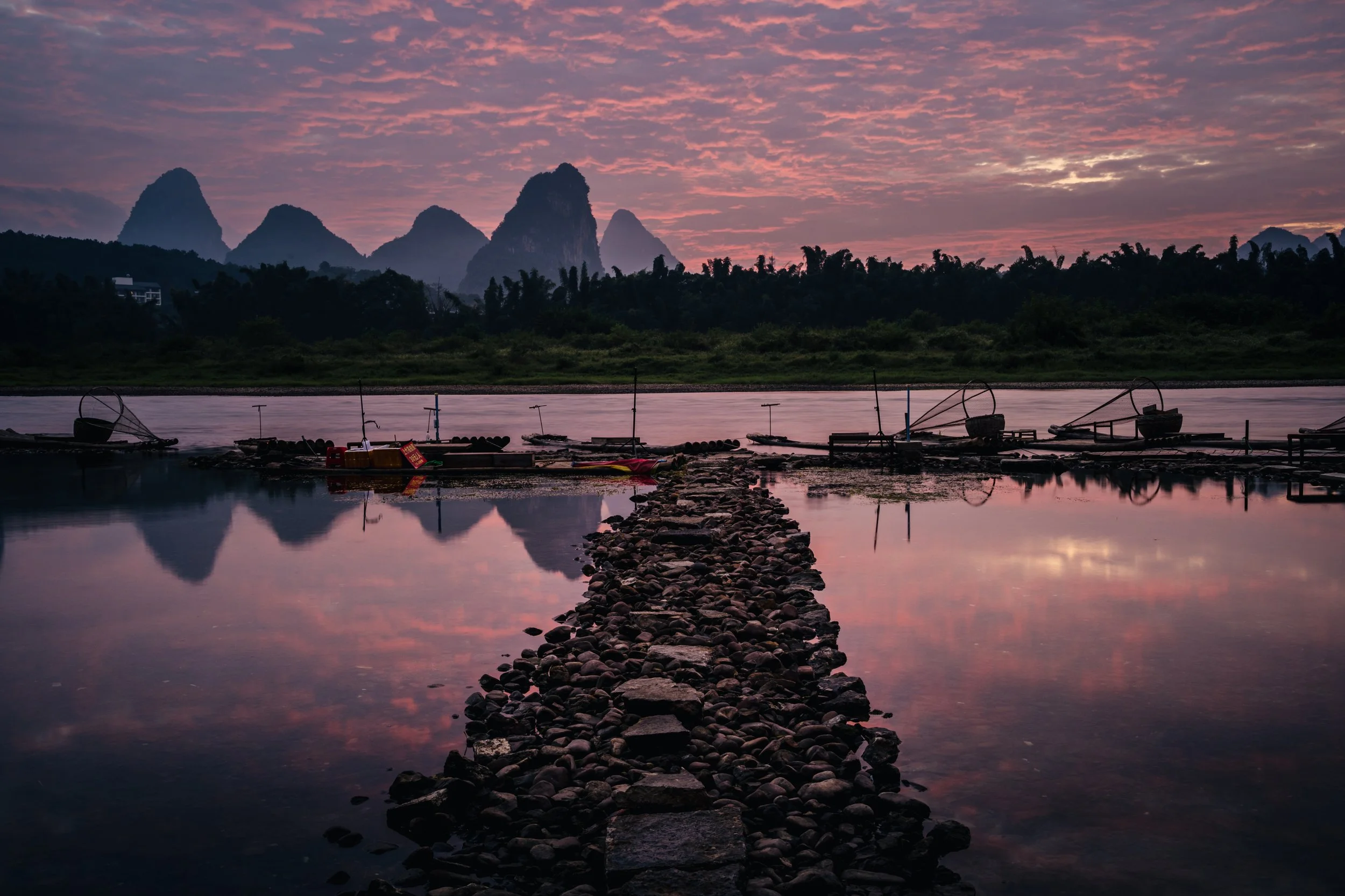 River Li, Yangshuo, Sunrise. Next to my Hotel.