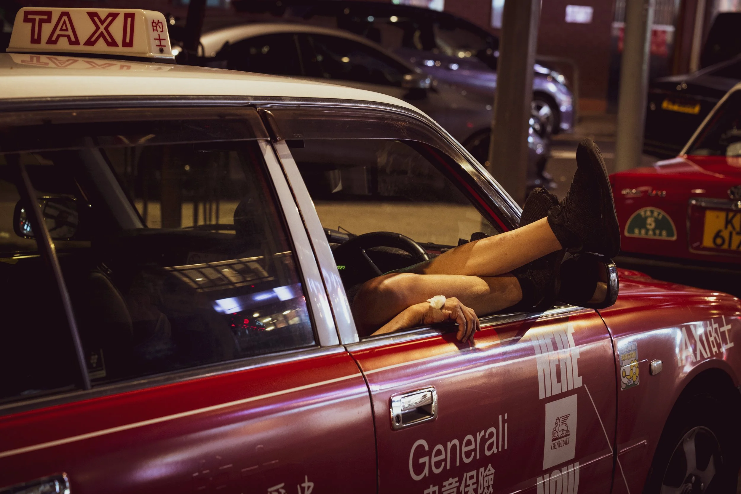 Taxi on Hennessy road.