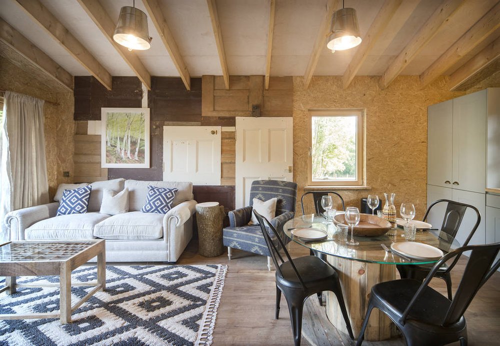 Glamping Scotland Treecreeper Tree House living room.jpg