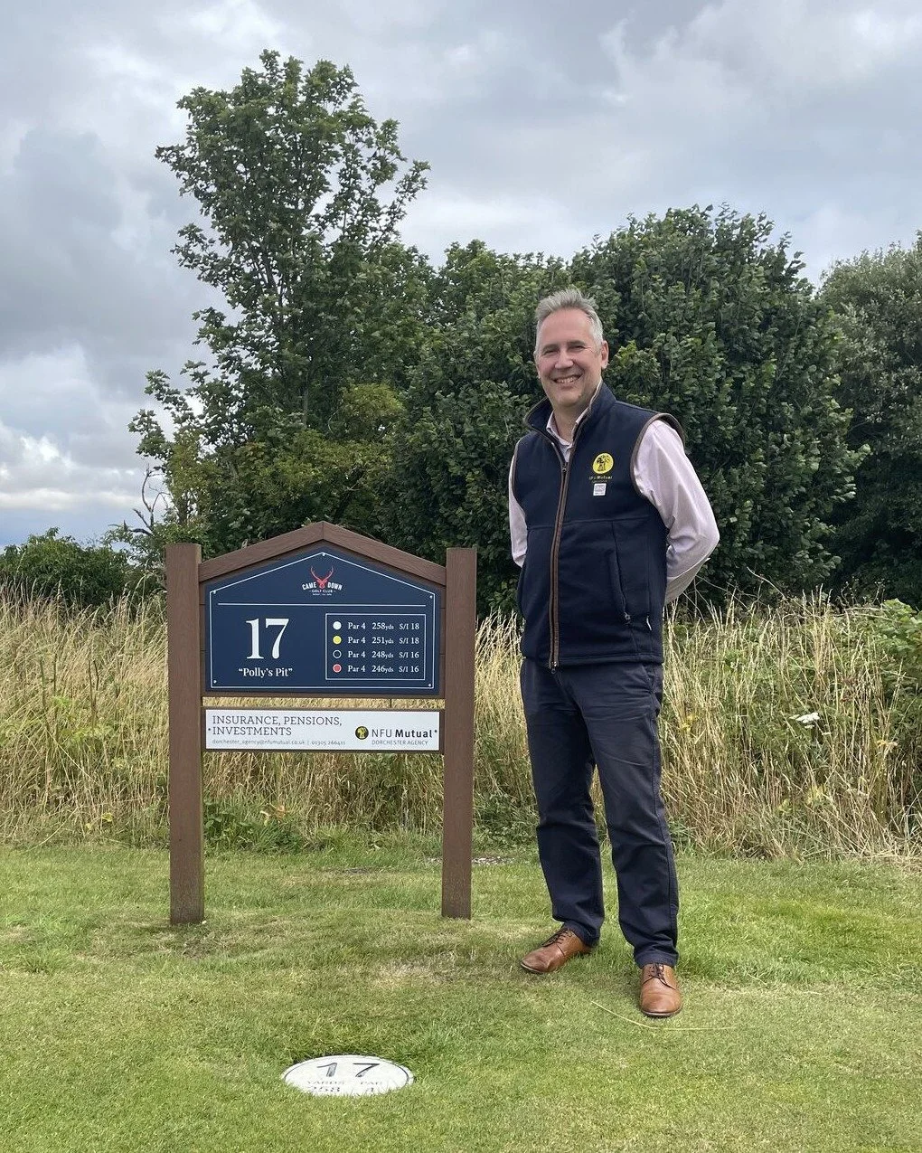 ⛳️ Thank You to NFU Mutual Dorchester ⛳️ A big thank you to Peter Galloway, NFUM Agent and NFU Group Secretary at NFU Mutual Dorchester, for sponsoring the 17th hole here at Came Down Golf Club.

It&rsquo;s always a pleasure to work with local busine