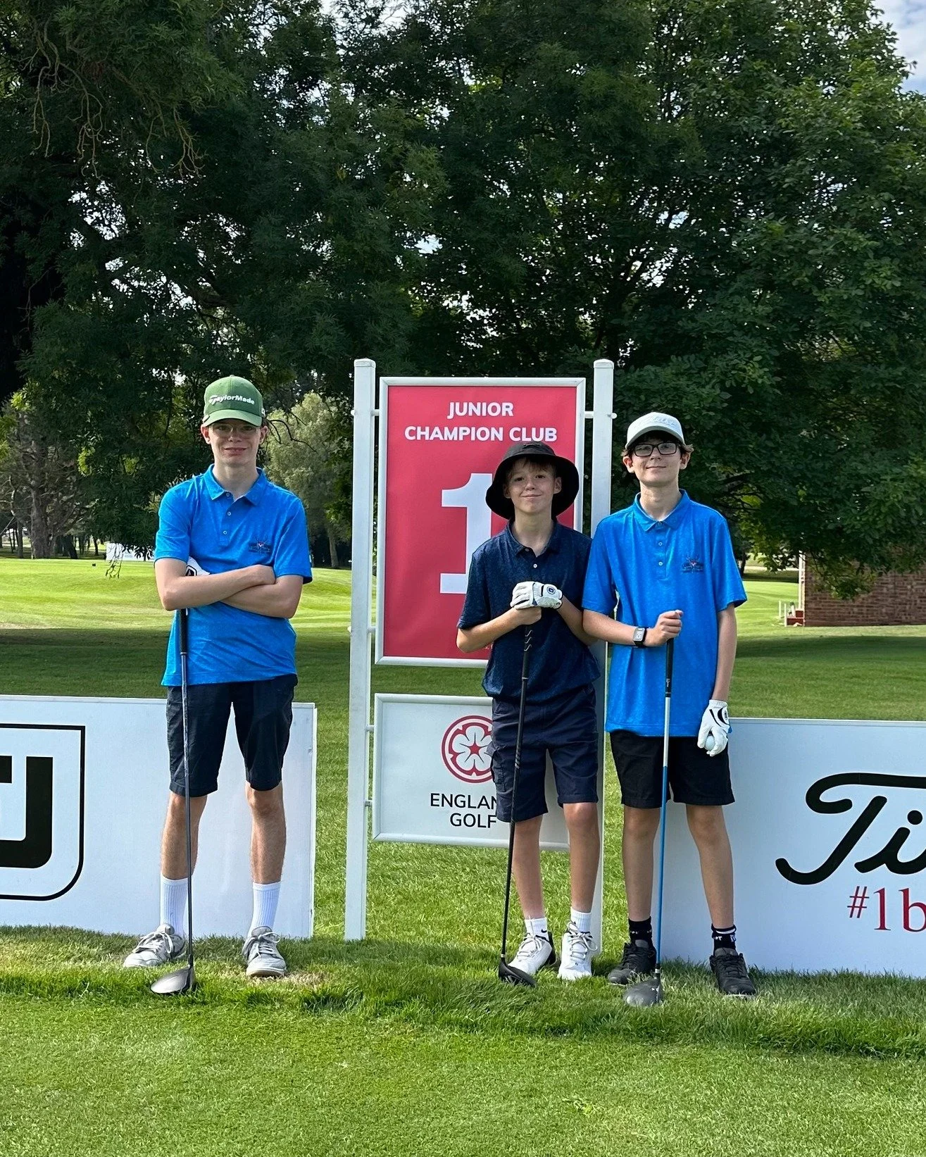 ⛳ Came Down Junior Team at National Finals ⛳  The boys arrived safely yesterday pm and played a practice round together earlier today. Nick walked round with them and they had a good sighter - the course is tree lined with rapid greens, however, the 