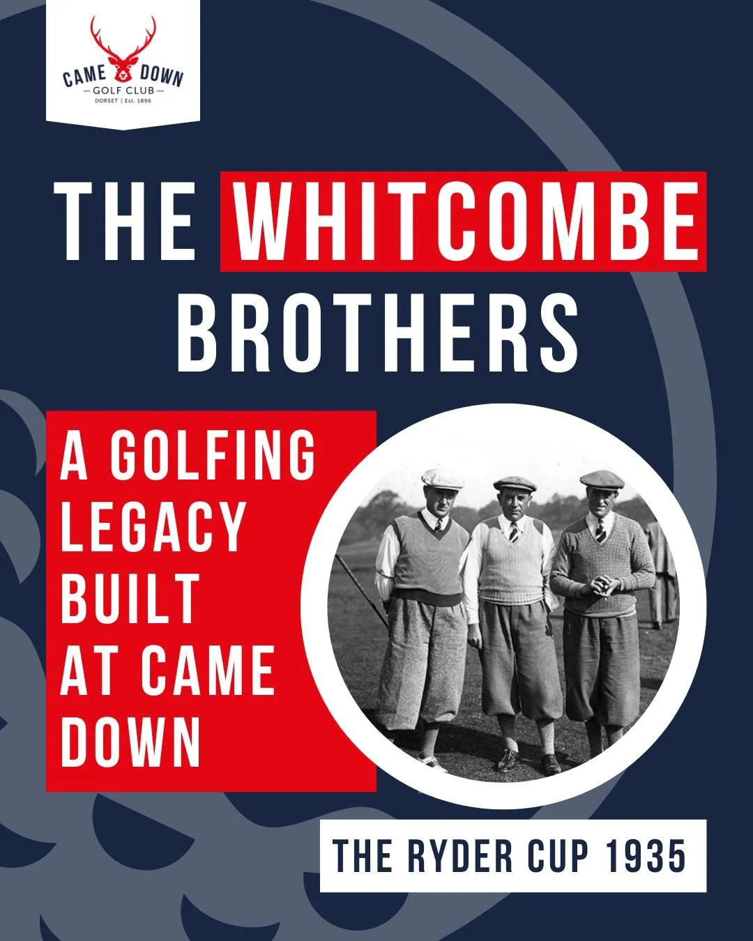 ⛳️ The Whitcombe Brothers ⛳️ An unrivalled family in golf, the Whitcombe Brothers include an Open Champion, Open runners-up, Ryder Cup players, and even a Ryder Cup Captain &ndash; all with roots right here at Came Down Golf Club.

Ernest, Charles &a