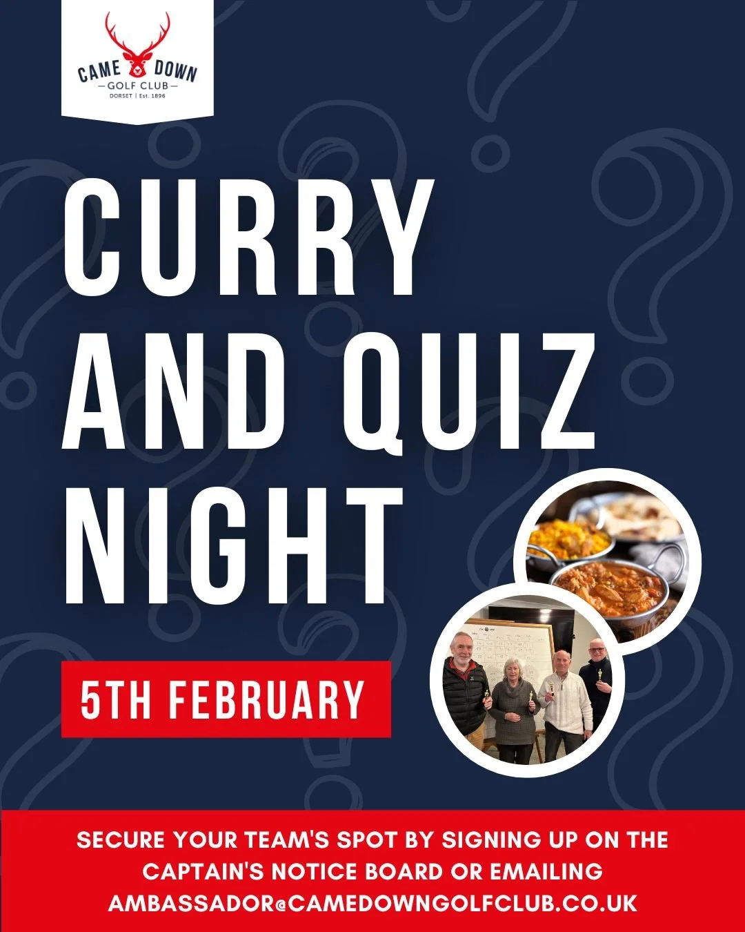 🍛🧠 Curry &amp; Quiz Night &ndash; Thursday 5th February 2026 🧠🍛 Our first Curry &amp; Quiz Night of 2026 is taking place on Thursday 5th February, and everyone&rsquo;s welcome!

💷 &pound;12 per person &ndash; includes food and prizes

👥 Whether