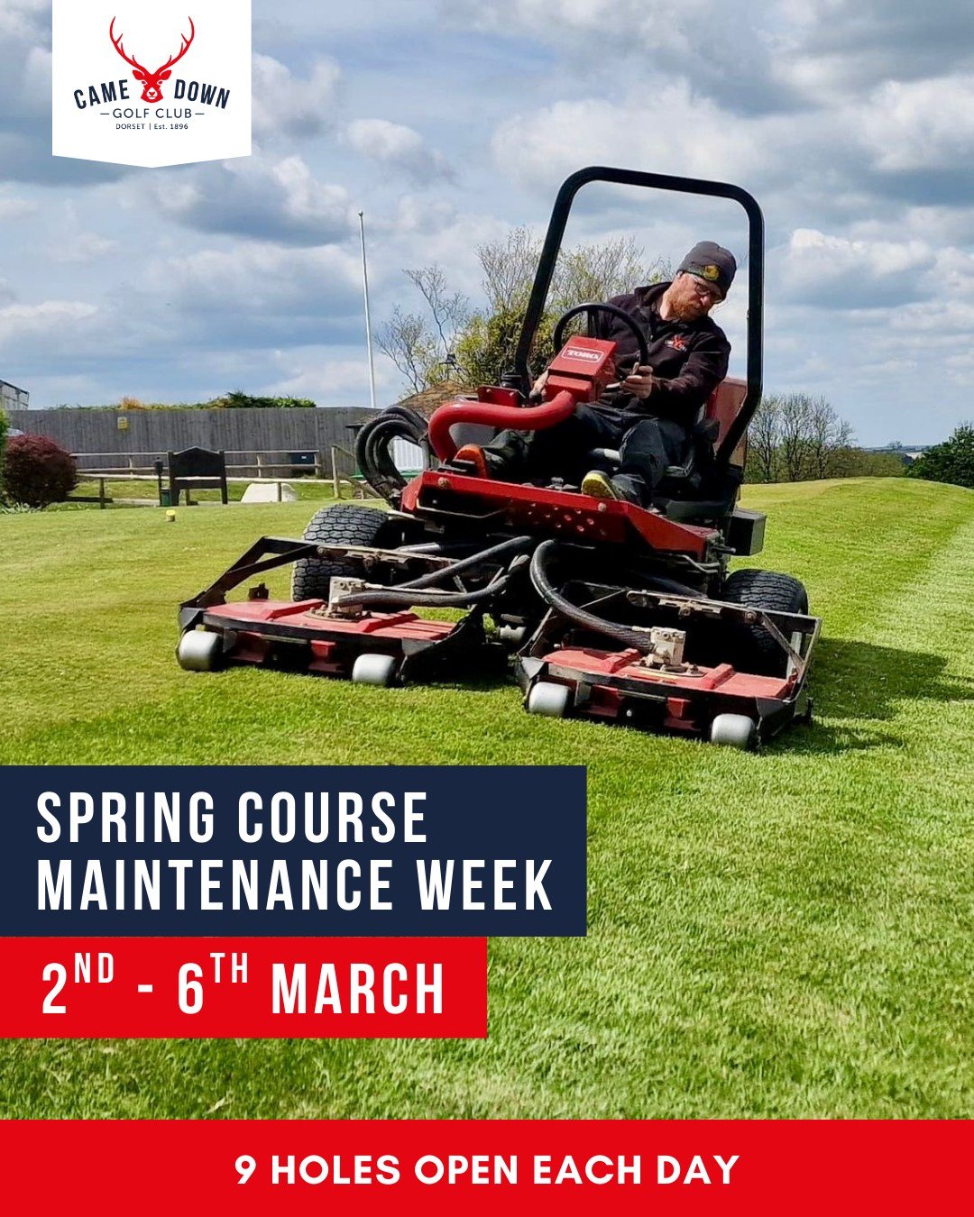 ⛳ Maintenance Week, 2nd &ndash; 6th March 2026 ⛳ It&rsquo;s that time of year again when essential maintenance work takes place across our greens, tees and aprons.

This programme is vital in helping us reduce thatch, refresh the sward and improve th