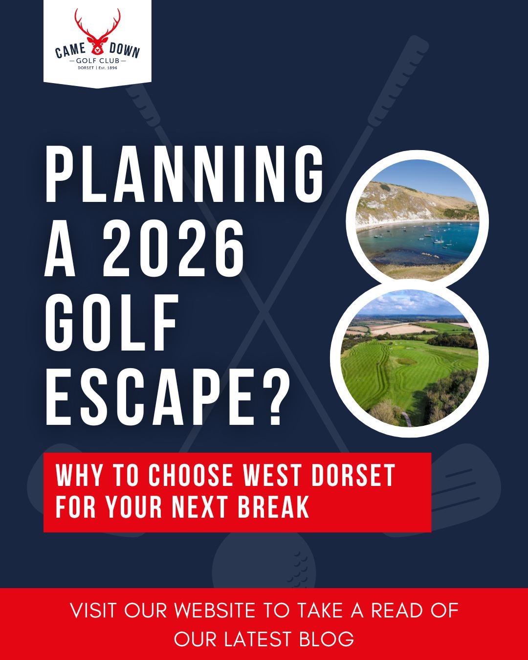 Planning a 2026 golf escape in Dorset? ⛳✨

At Came Down Golf Club, you&rsquo;ll find testing golf, breathtaking countryside views and a warm, friendly welcome waiting for you.

Why choose Came Down for your 2026 golf break?

✔️ 18-hole chalk downland
