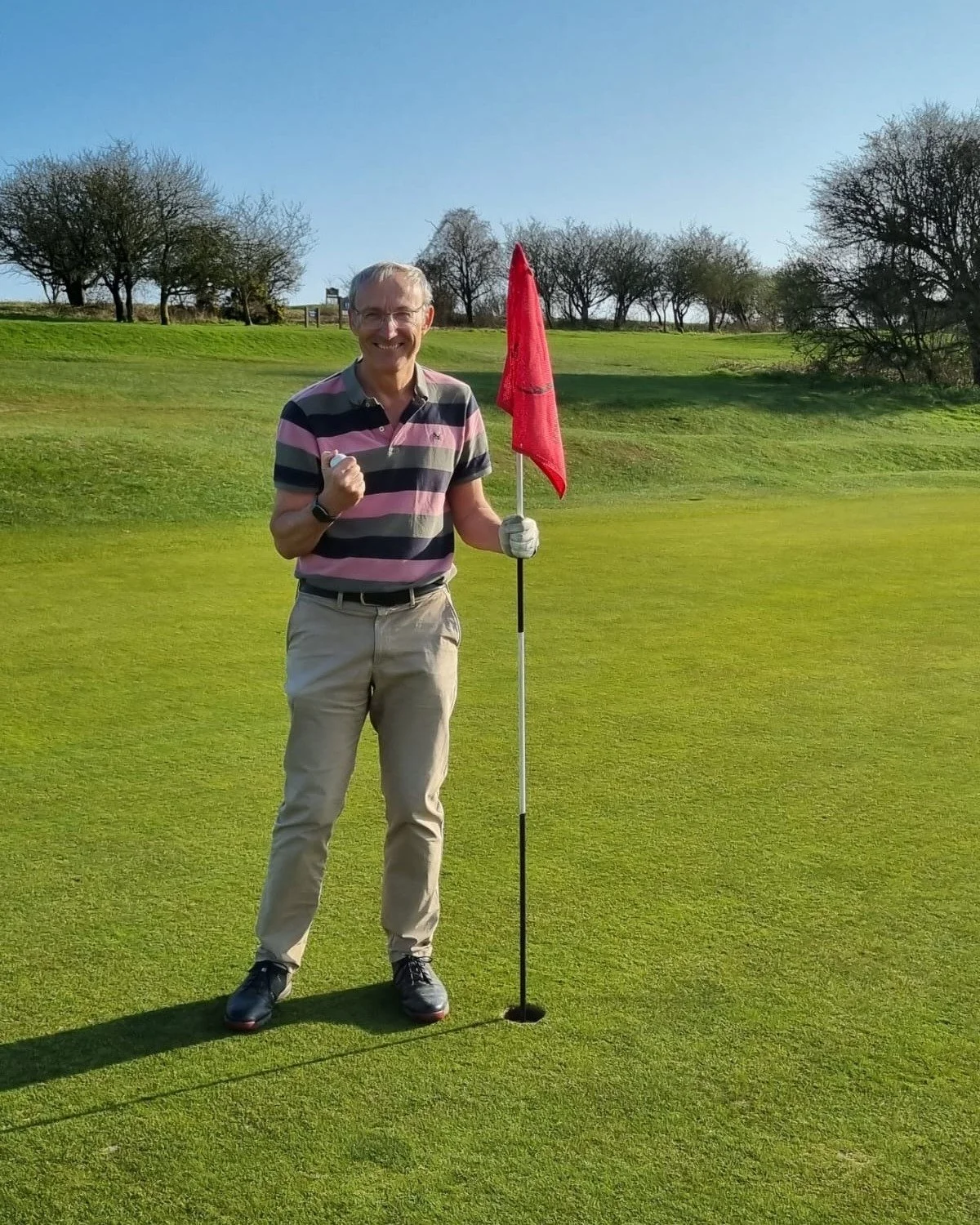 Huge congratulations to Paul Harold for claiming his maiden hole in one at the 12th 😃⛳ No competition, no pressure,  just a brilliant golfing moment that absolutely deserves celebrating.
 
Paul was playing alongside Mark Gugan and Mike Denham, who h