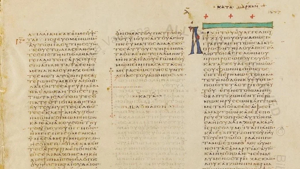 Ending Matthew.Beginning Mark.Vaticanus.jpg