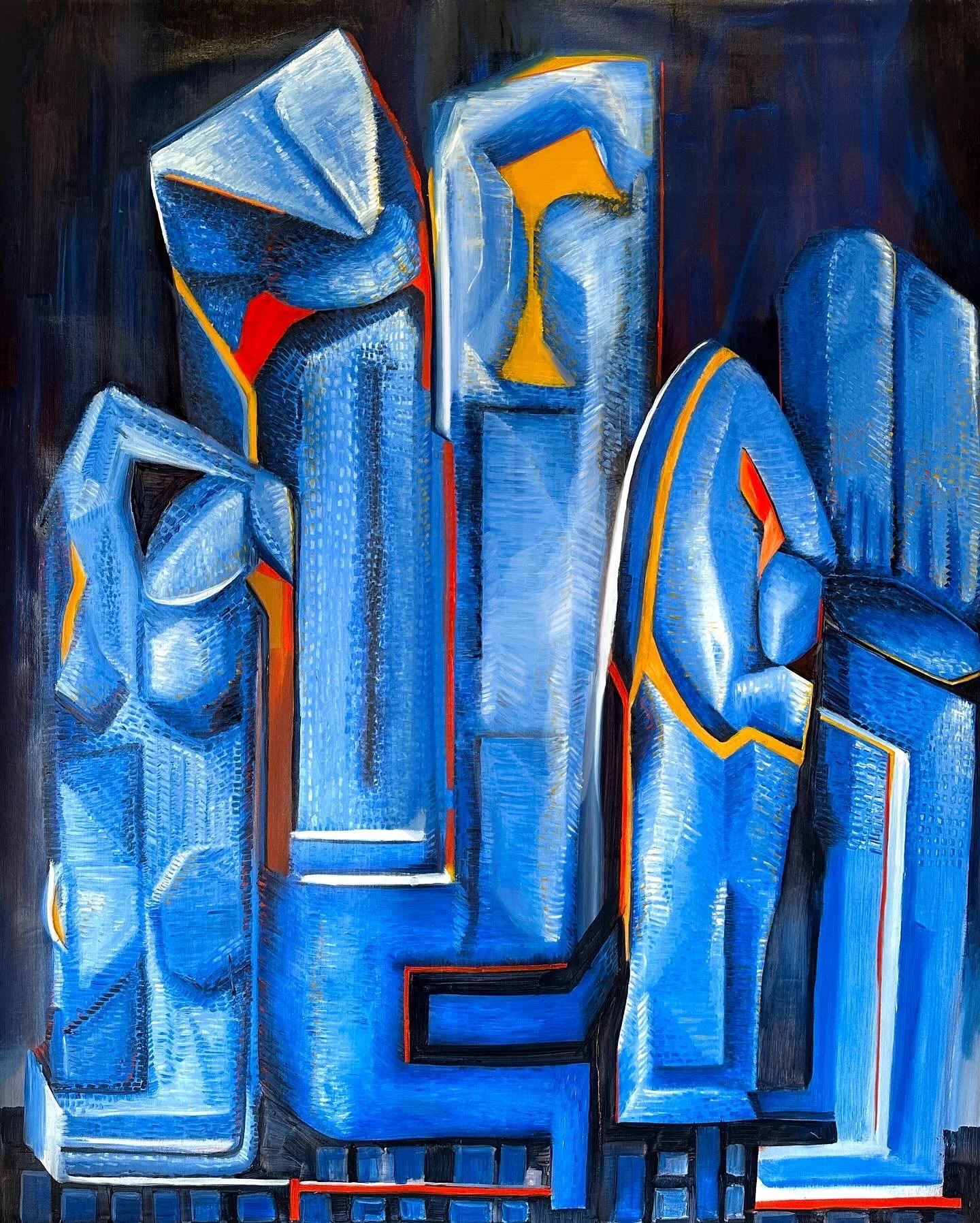 Hudson Yards Mourning - Oil on Canvas