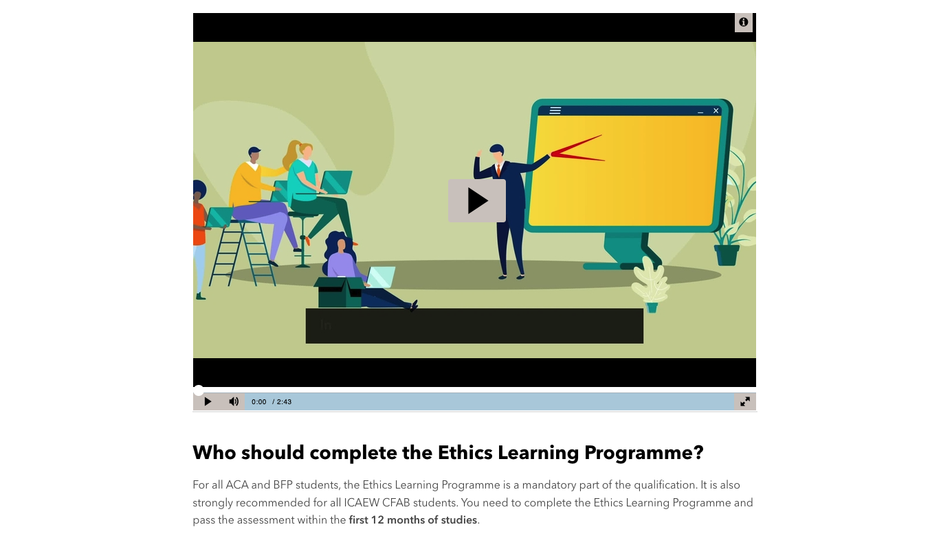ACA Ethics Learning Programme