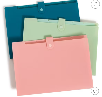 organizing folders with dividers from Target