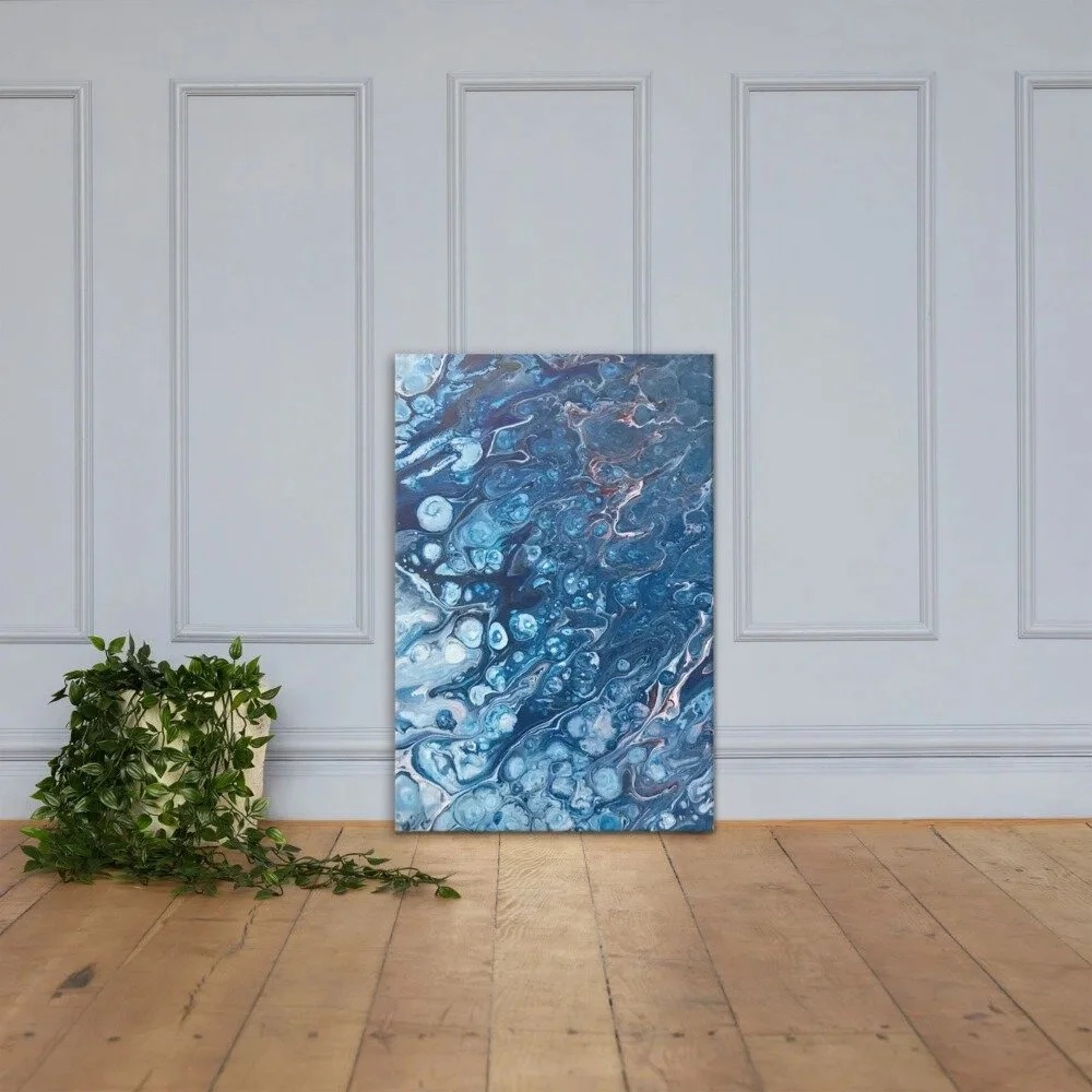 🐕 Big deals! Blues Canvas only at $43.00 Hurry. #clubclothes #fluidart #paintings #clothing #pourpaintings #unique #art #digital #fitnessapparel #acrylicpourpaintings