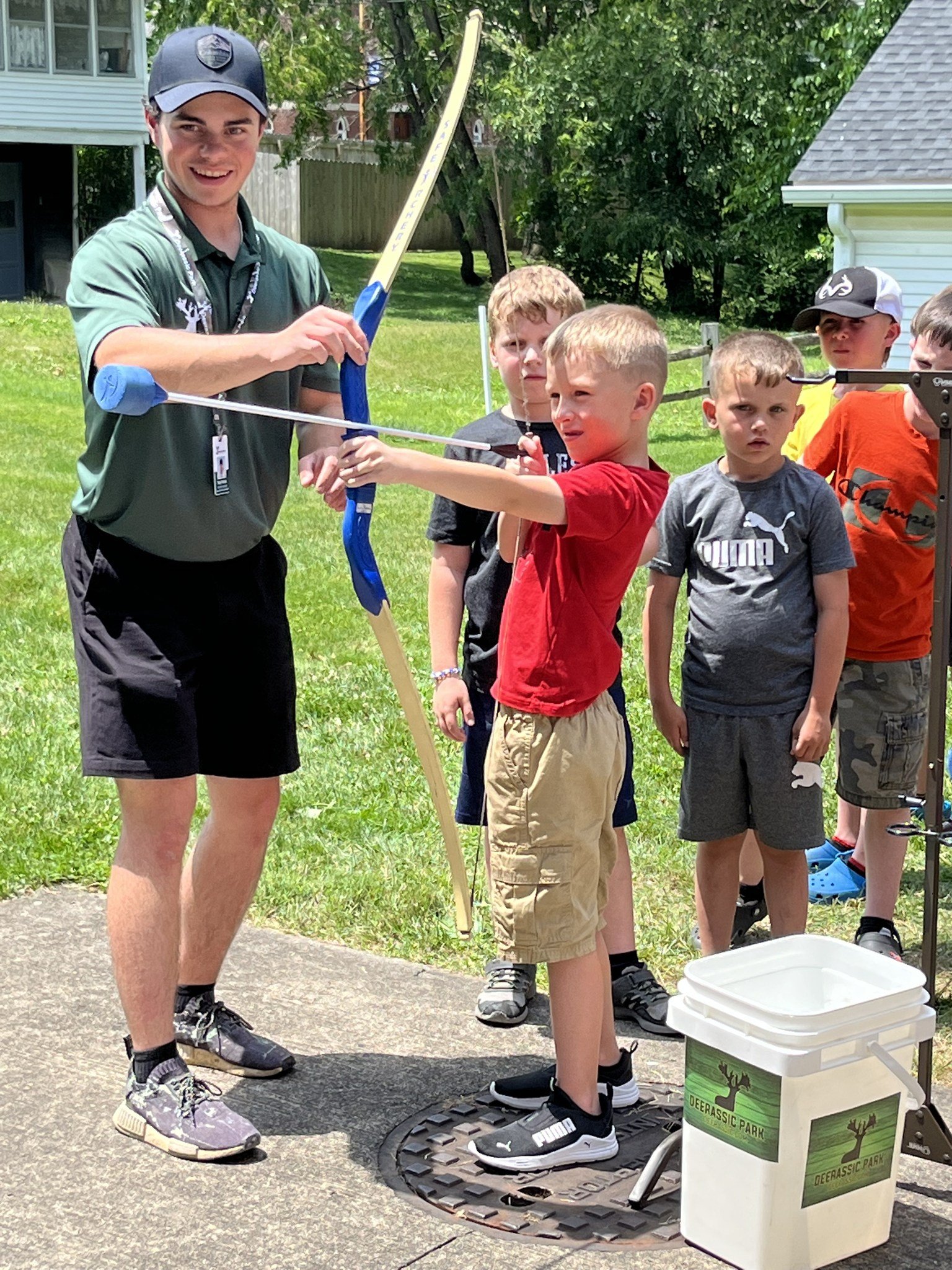 Ohio OST kids participating in archery