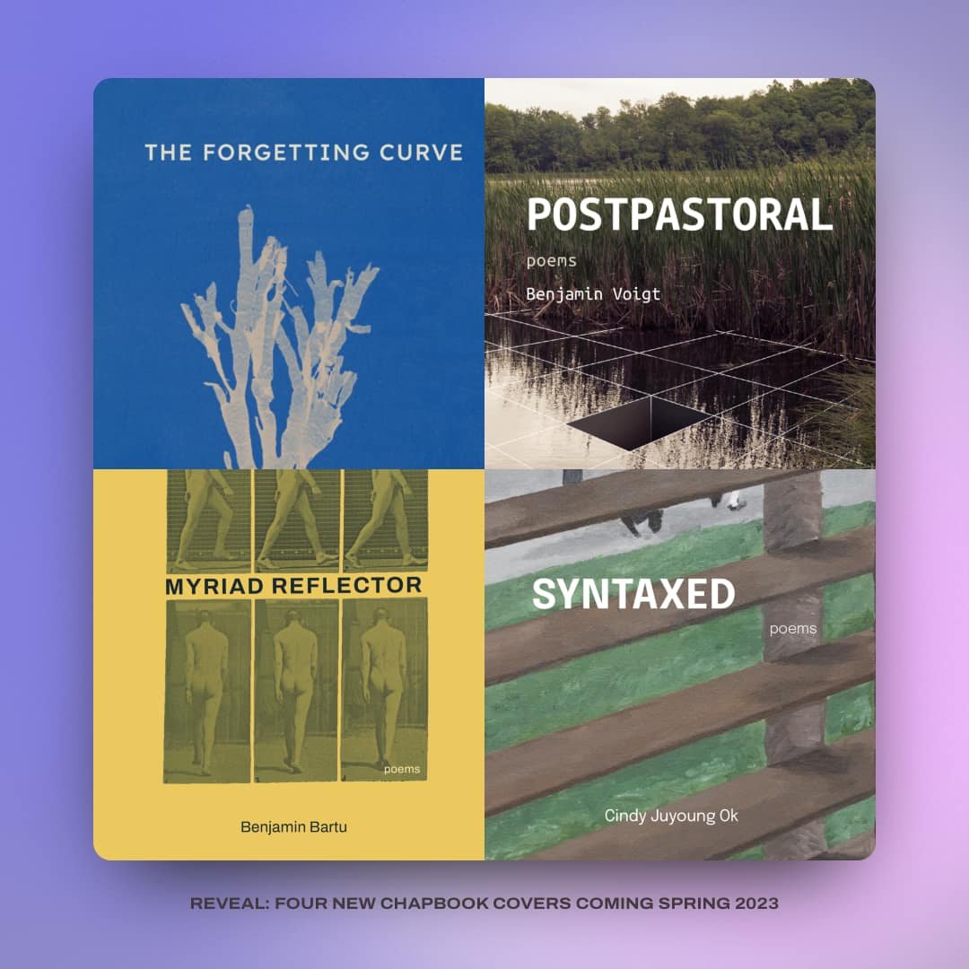 Our Four Debut Chapbook Covers Revealed