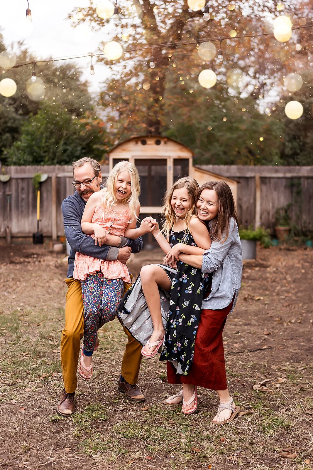 Chicken coop and family session