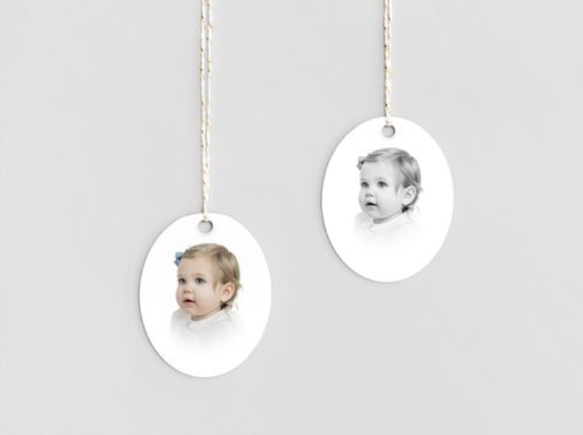 ornaments with heirloom portraits
