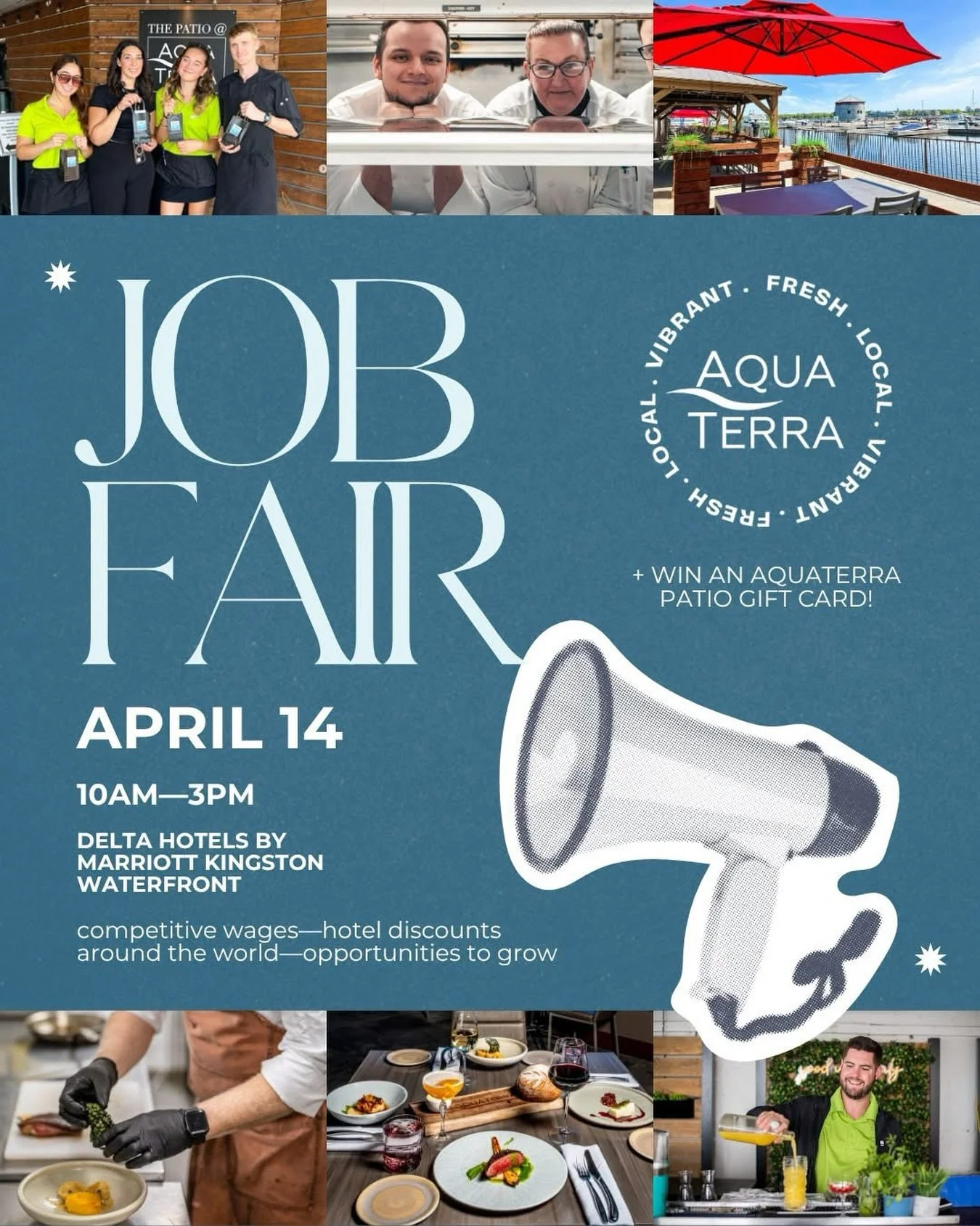 📢We&rsquo;re Hiring📢

Summer is approaching, and we&rsquo;re building the team to make it unforgettable! @deltakingstonwaterfront,  AquaTerra, and The Patio at AquaTerra are looking for passionate, service-driven talent to join our team.

WHERE📍: 