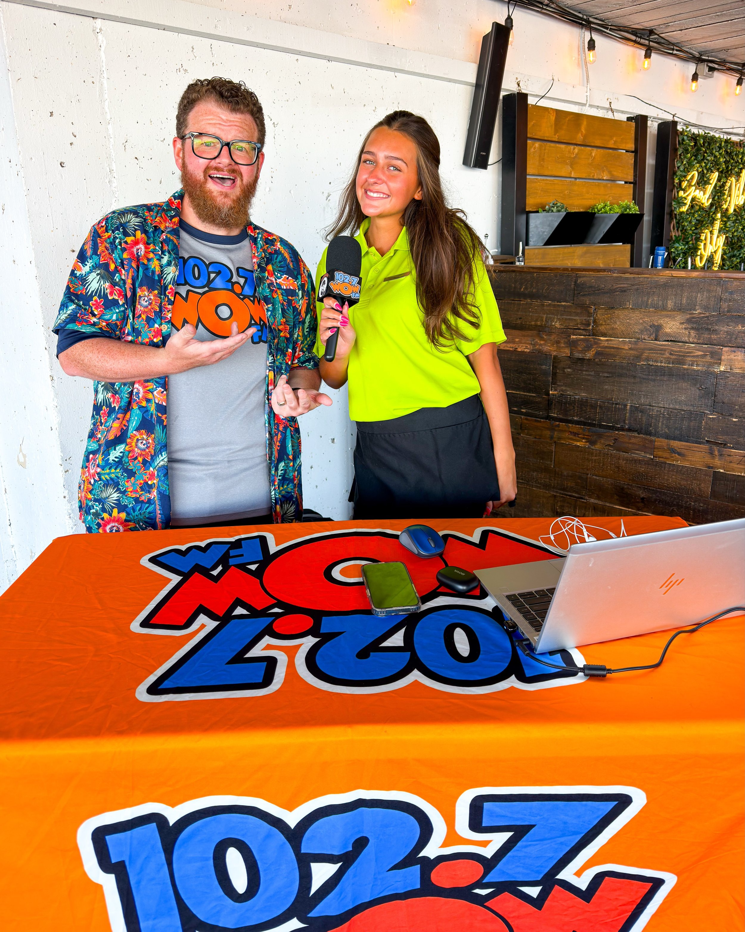 Patio Party round 2 🎶🍸 @therealsideshow with 102.7 WOW FM is back broadcasting LIVE from The Patio this Friday from 3pm-6pm. 

Come grab a drink and a bite, catch the broadcast + hang out with us by the water. We&rsquo;ll have WOW FM swag and AquaT