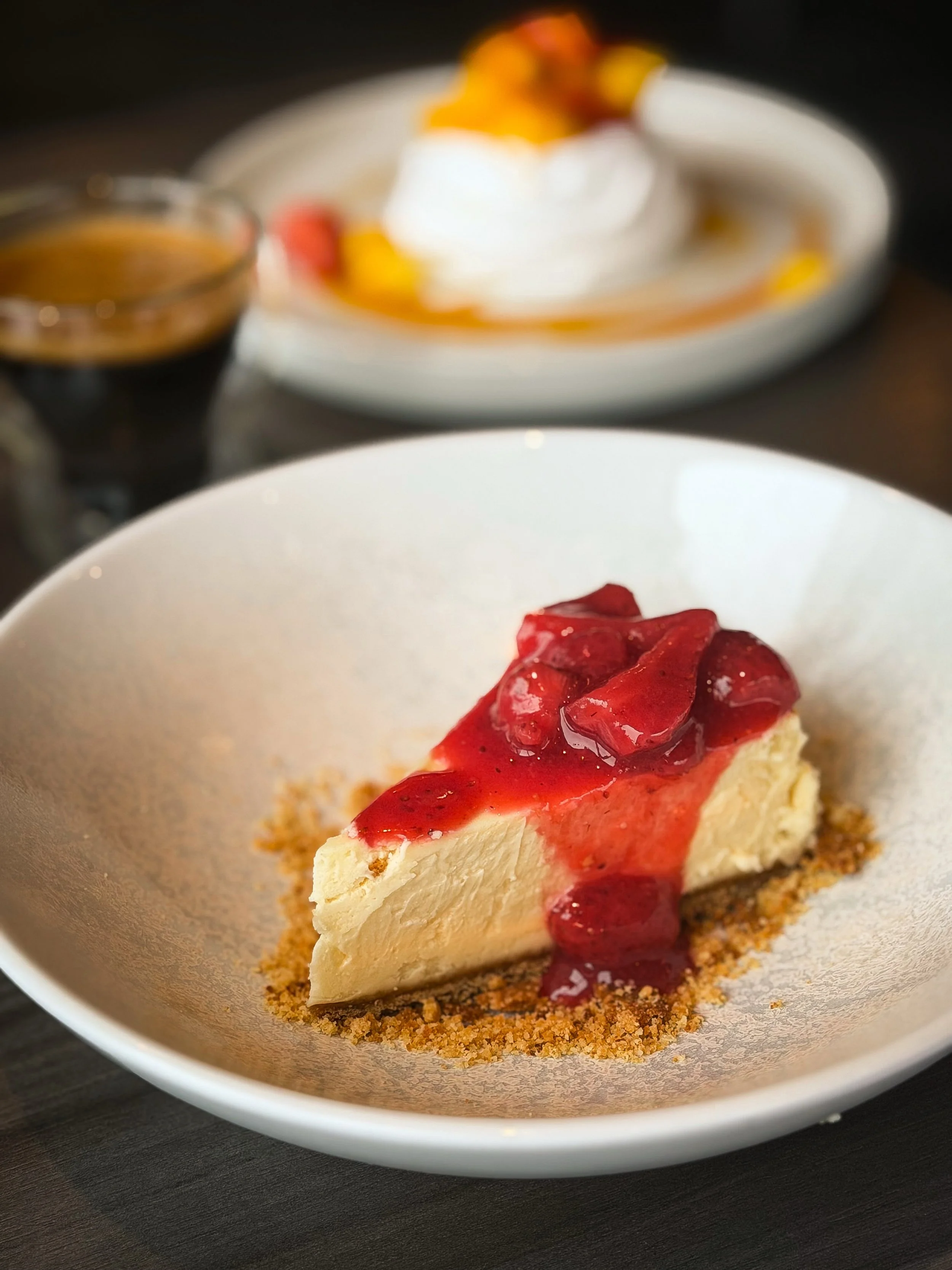 save room&hellip;trust us 🤩

white chocolate cheesecake, vanilla cookie, strawberry comp&ocirc;te, shaved white chocolate