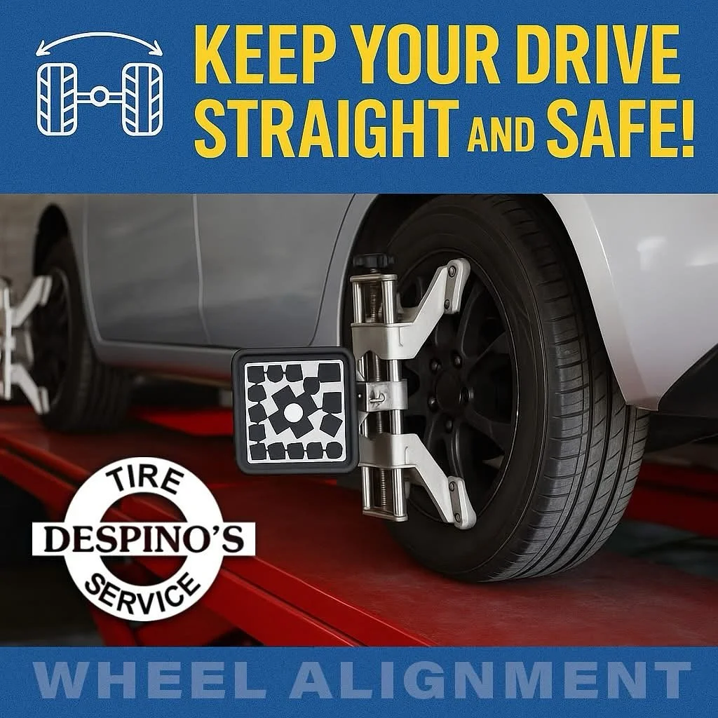If your steering wheel shakes, your #tires wear unevenly, or your car drifts to one side 🕐 it&rsquo;s time for a #wheel alignment! ✅ Extends Tire life ✅ Improves Fuel Efficiency✅ Keeps Your Vehicle Handling Safely

📍 Stop by one of our 7 locations 