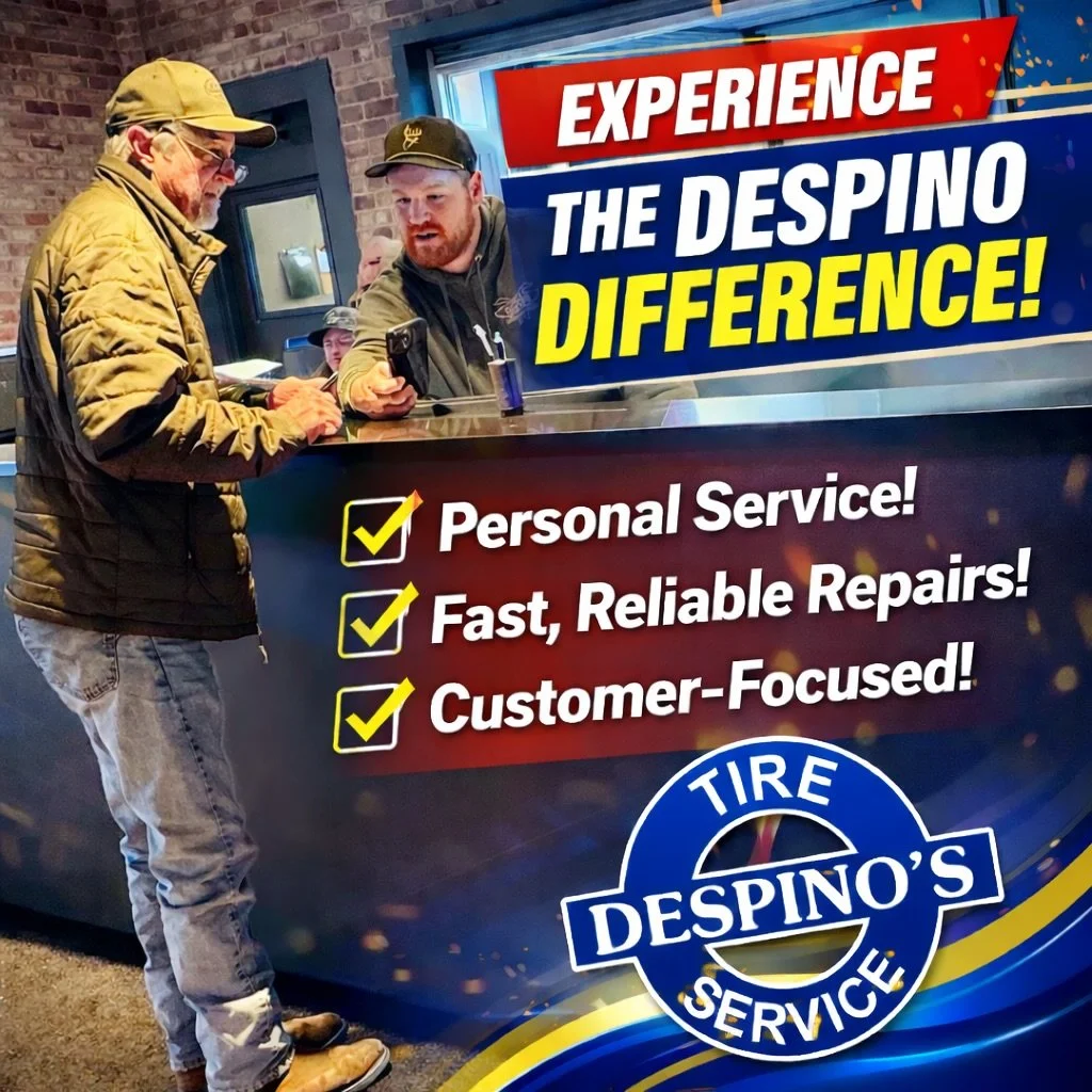 Every tire. Every visit. Every customer. Our commitment is simple: treat people right and do the job the right way &mdash; every time. That&rsquo;s the Despino&rsquo;s Tire difference.
