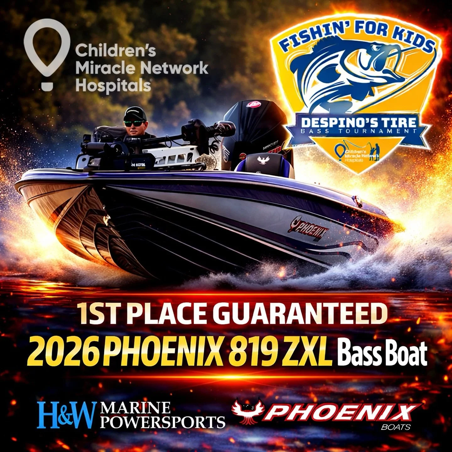🚨 BIG ANNOUNCEMENT🚨Our friends at H&amp;W Marine just helped us take our tournament to a whole new level&hellip; This year 1st-place will take home a 2026 Phoenix 819 ZXL Bass Boat. 🏆🚤🔥 First place will NEVER be the same! @hwmarine @phoenixbassb