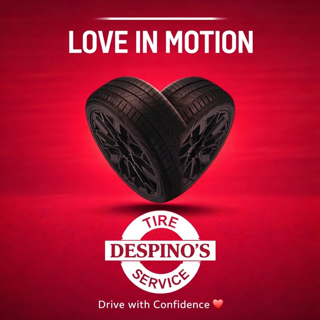 LOVE IN MOTION ❤️ 🛞
Confidence in every mile. Safety in every turn. Happy Valentine&rsquo;s Day from Despino&rsquo;s Tire! #DriveWithConfidence #DespinoTire #ValentinesDay